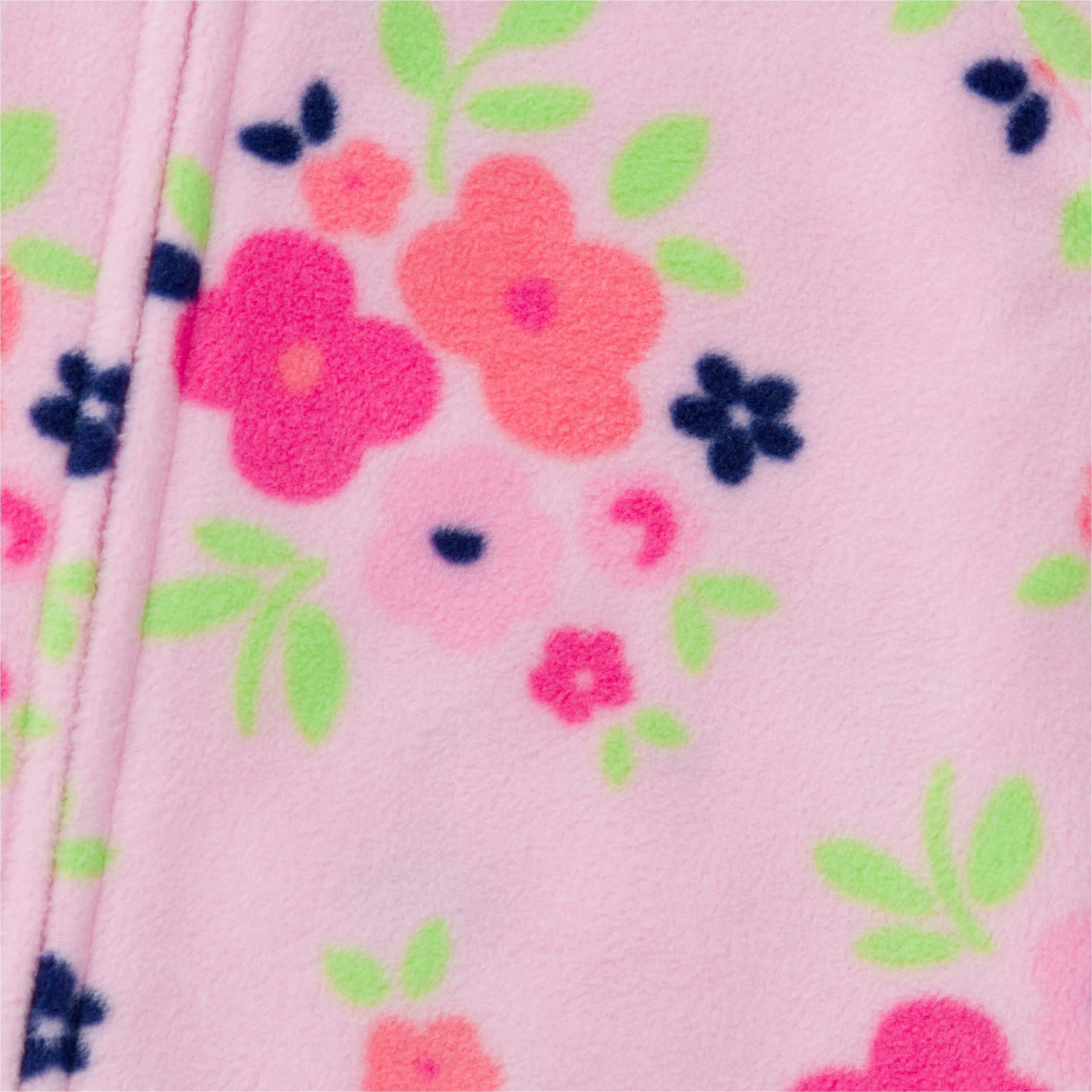 2-Pack Baby & Toddler Girls Floral Fleece Pajamas - Image 6