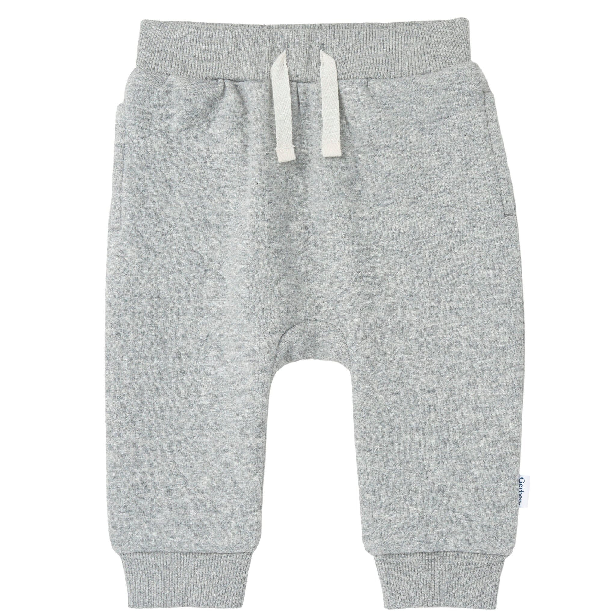2-Piece Baby Boys Grey Quilted Top & Jogger Set - Image 7