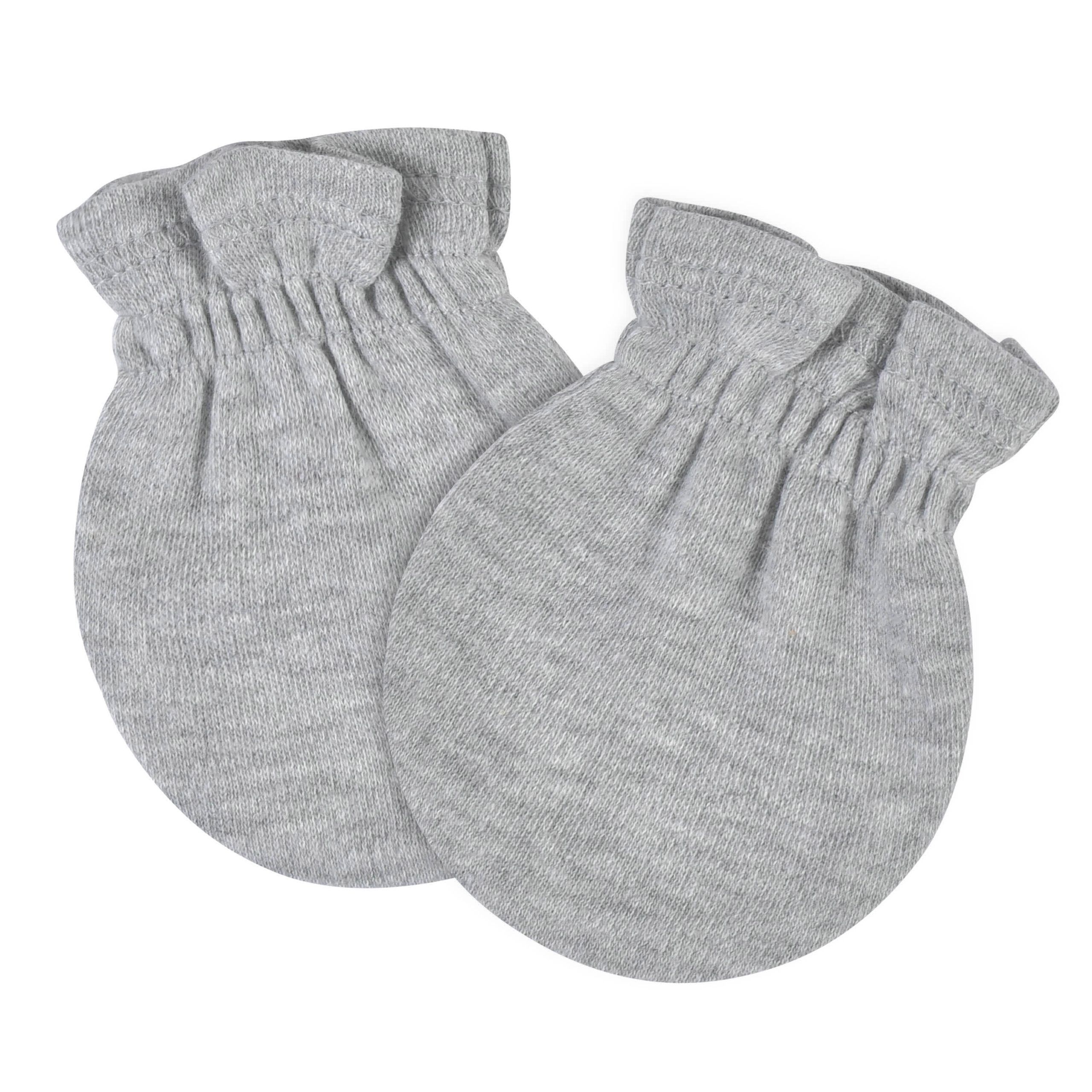 8-Pack Baby Neutral Gray Heather No Scratch Mittens - Image 2