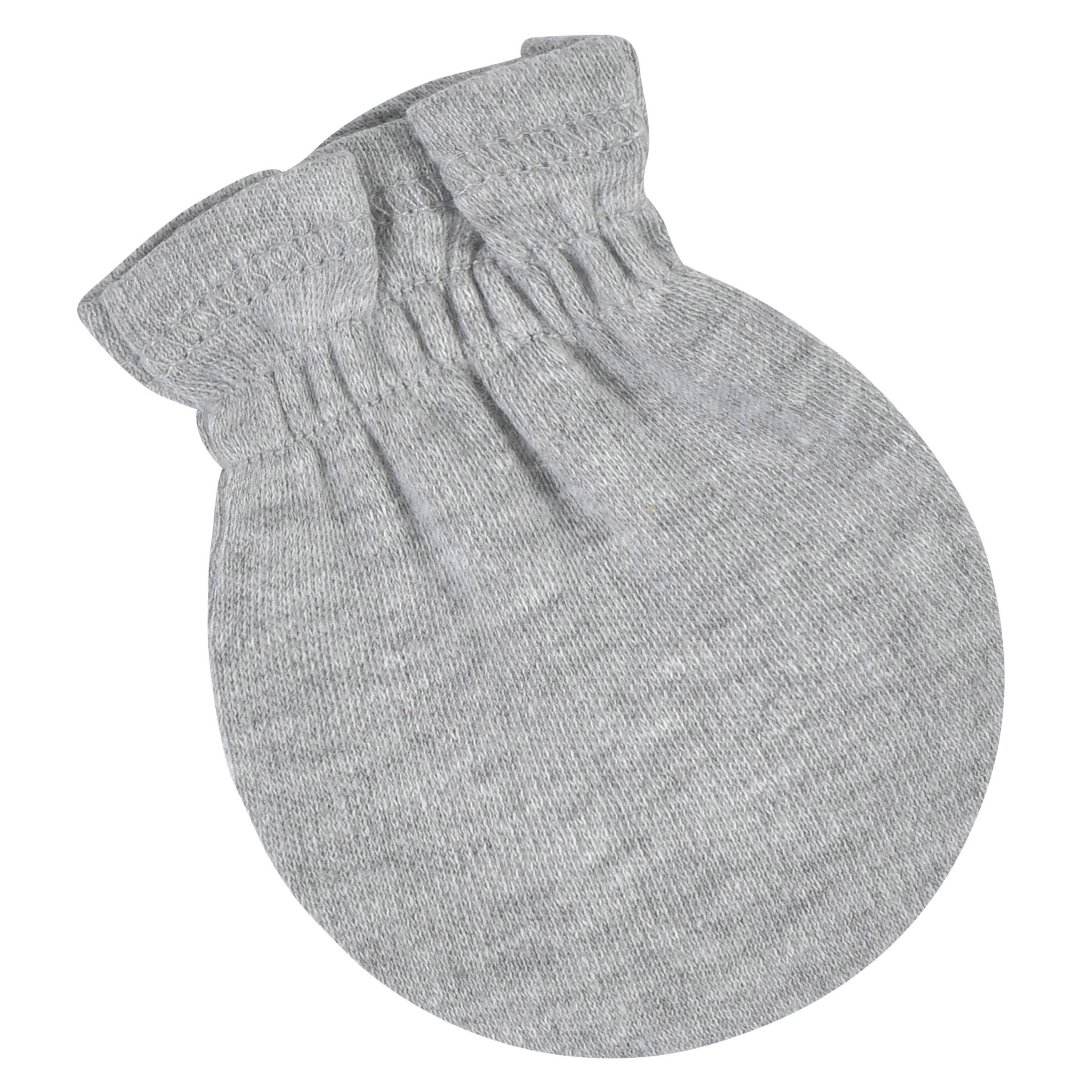 8-Pack Baby Neutral Gray Heather No Scratch Mittens - Image 3