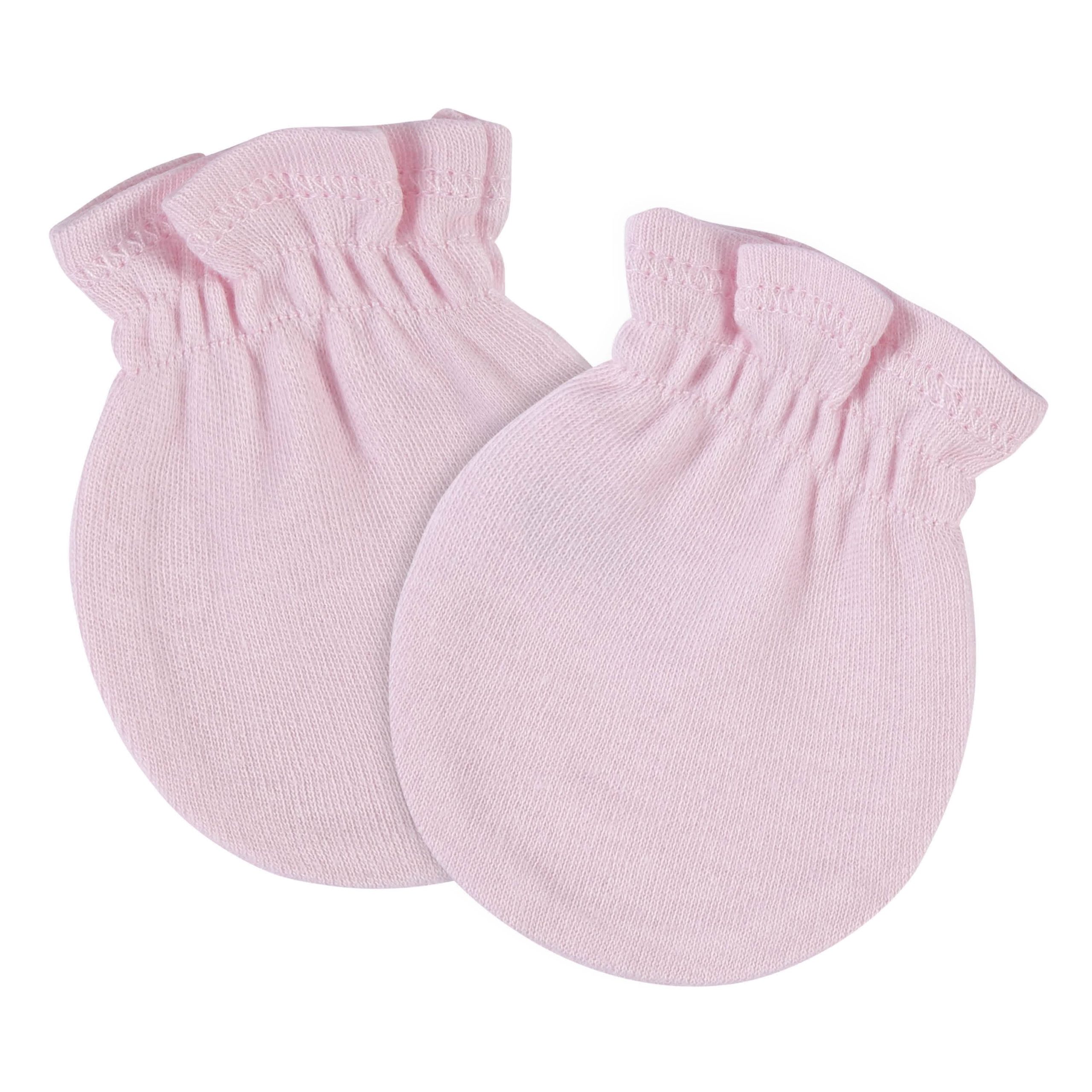 12-Pack Baby Neutral Pink, Gray, & White No Scratch Mittens - Image 2