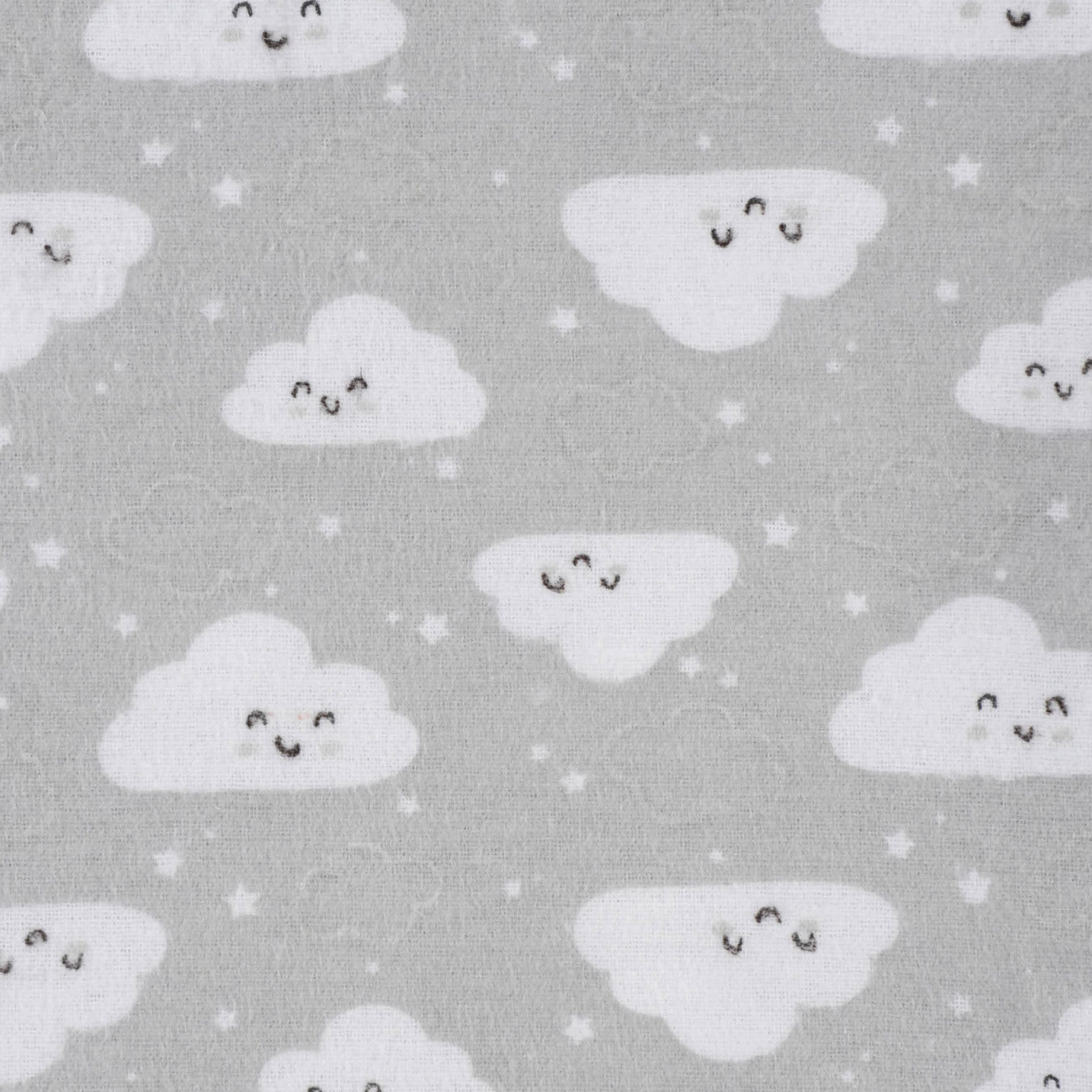 5-Pack Baby Neutral Clouds Flannel Receiving Blankets - Image 2