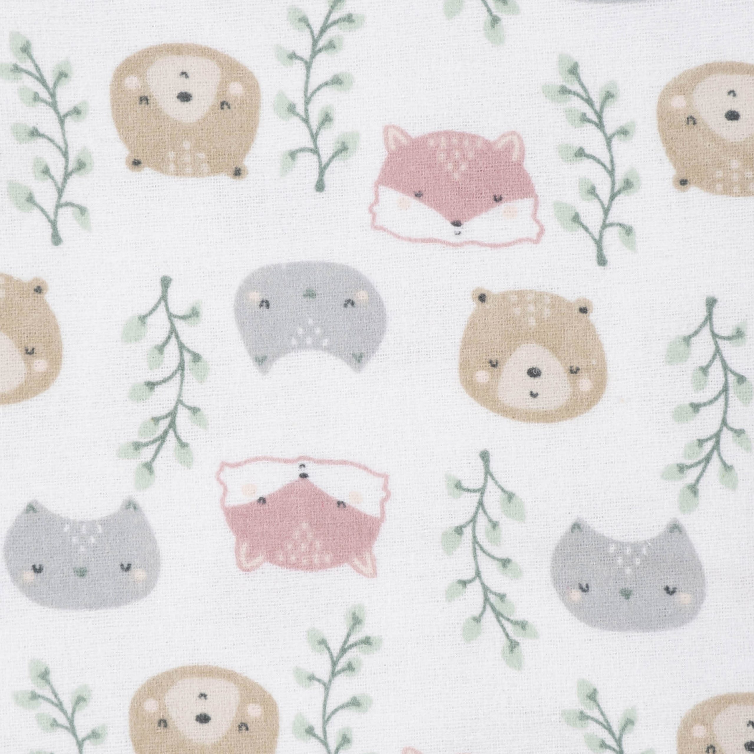 5-Pack Baby Girls Woodland Critters Flannel Receiving Blankets - Image 2