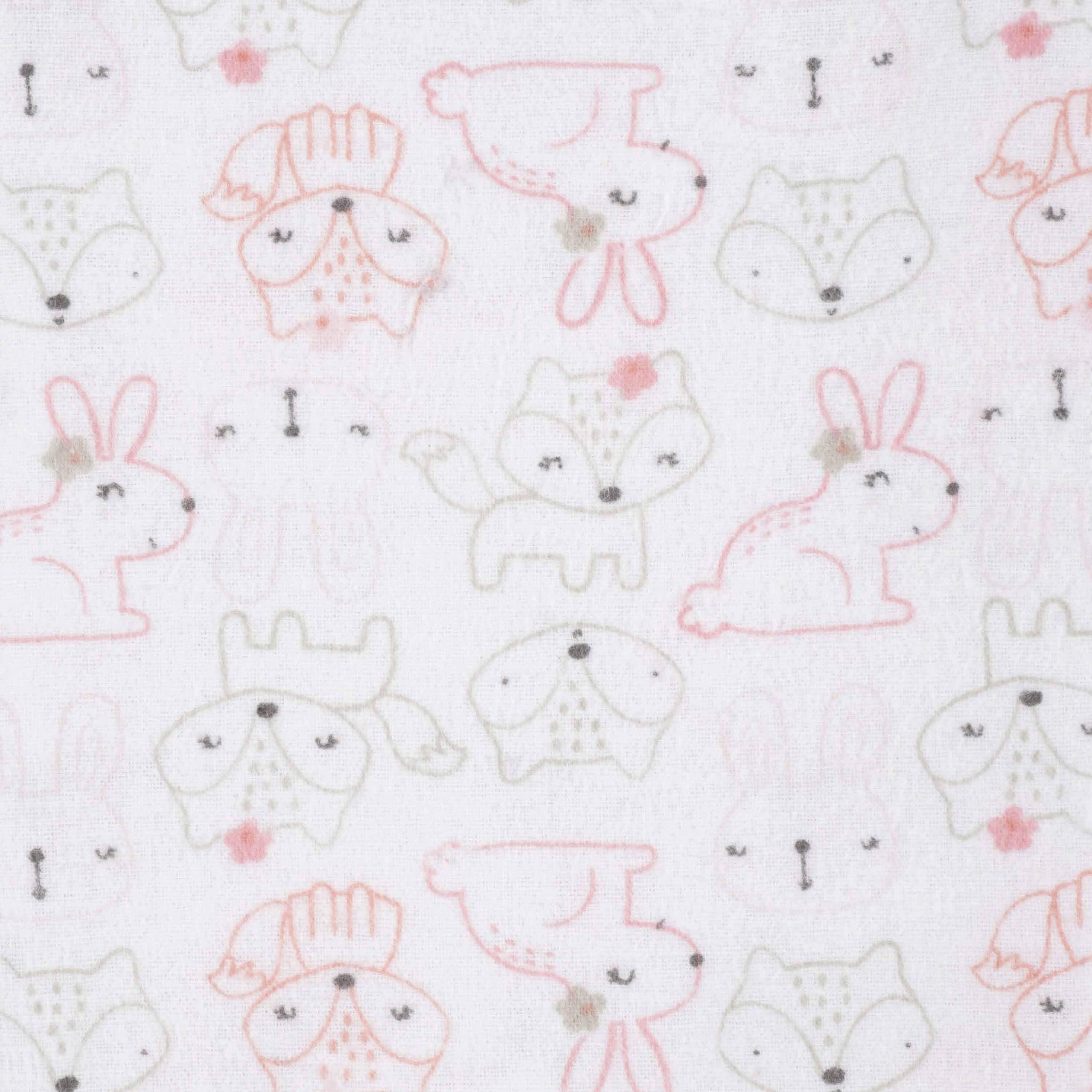 5-Pack Baby Girls Critters Flannel Receiving Blankets - Image 5