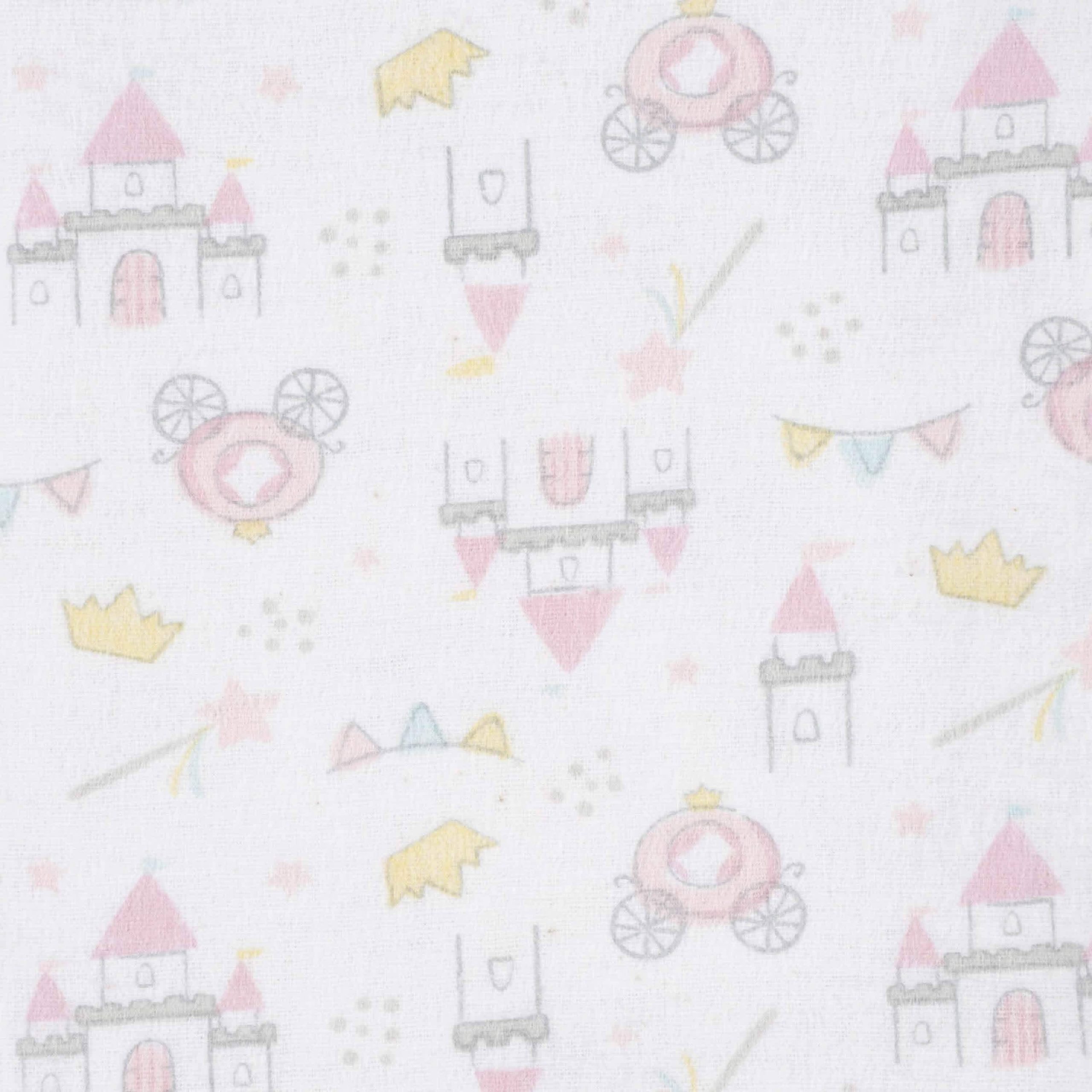 5-Pack Baby Girls Princess Flannel Receiving Blankets - Image 2