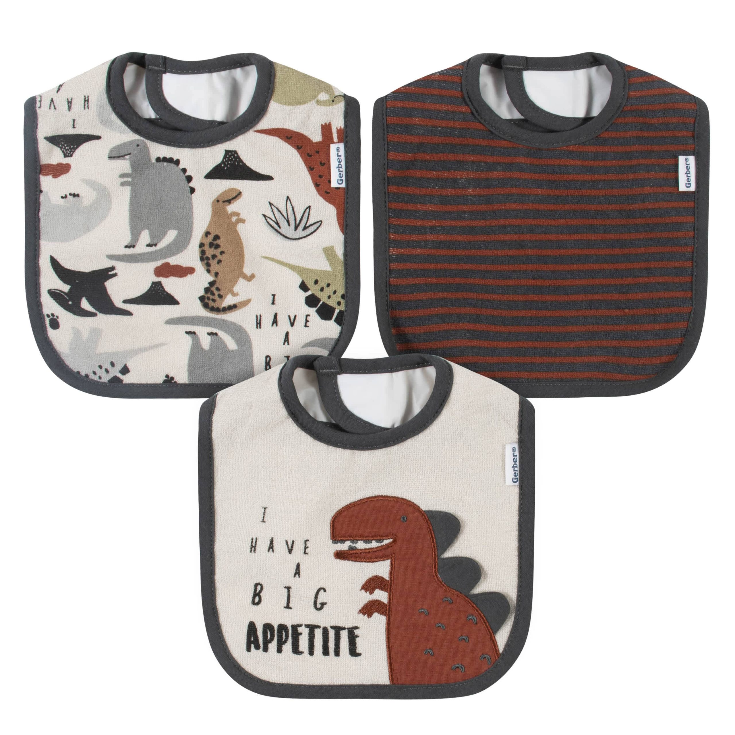 21-Piece Baby Boys Dino Terry Bib, Burpcloth, Mittens, Cap and Bootie Sock Set - Image 2