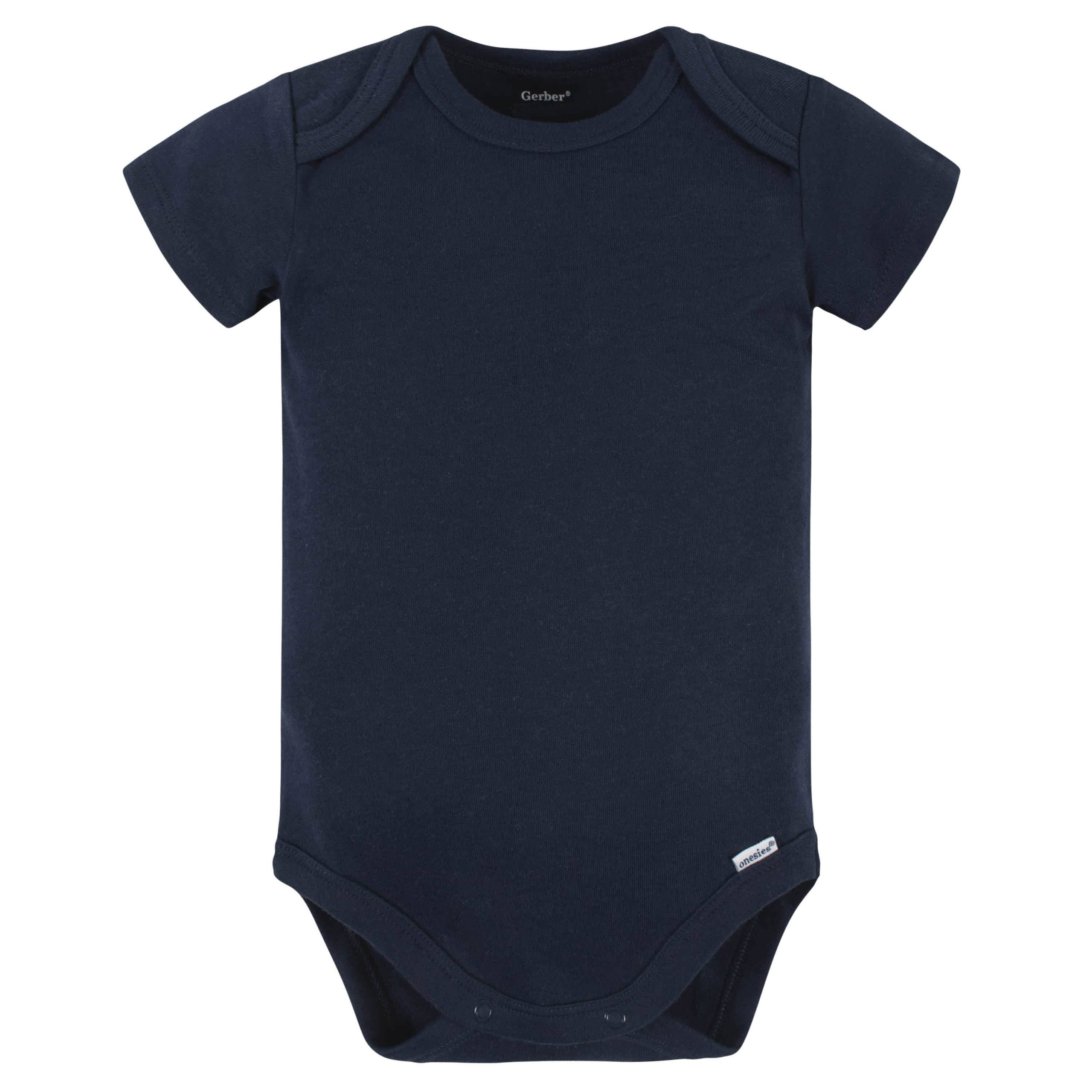 5-Pack Baby Navy Premium Short Sleeve Onesies® Bodysuits - Image 2