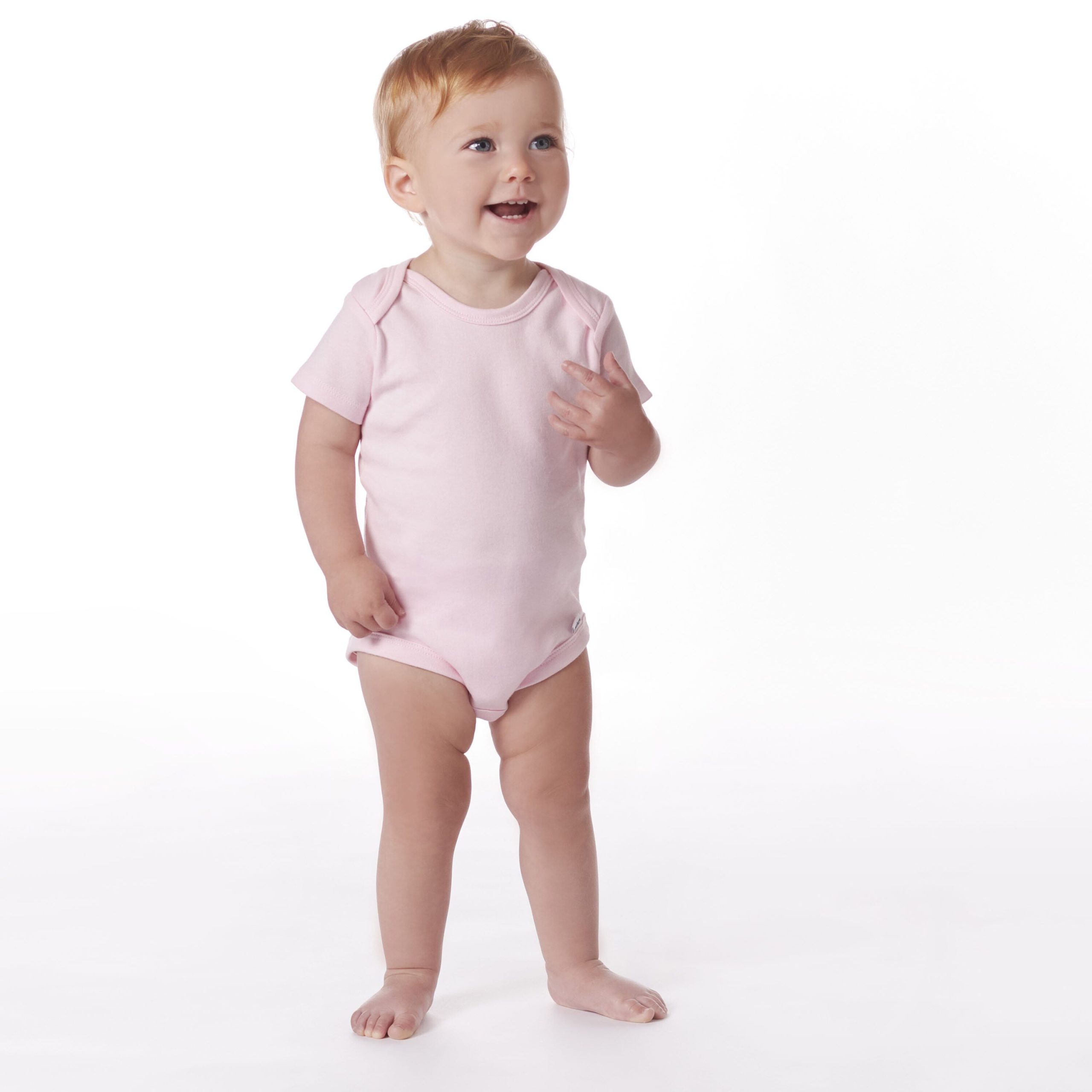 5-Pack Baby Light Pink Premium Short Sleeve Onesies® Bodysuits - Image 3