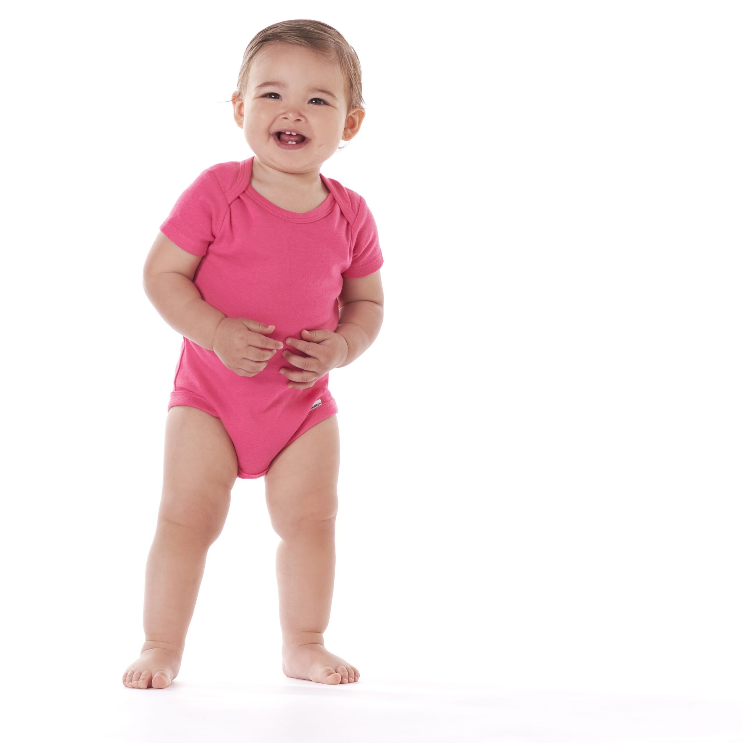 Onesies® Baby Girl 5-Pack Hot Pink Bodysuits - Image 4