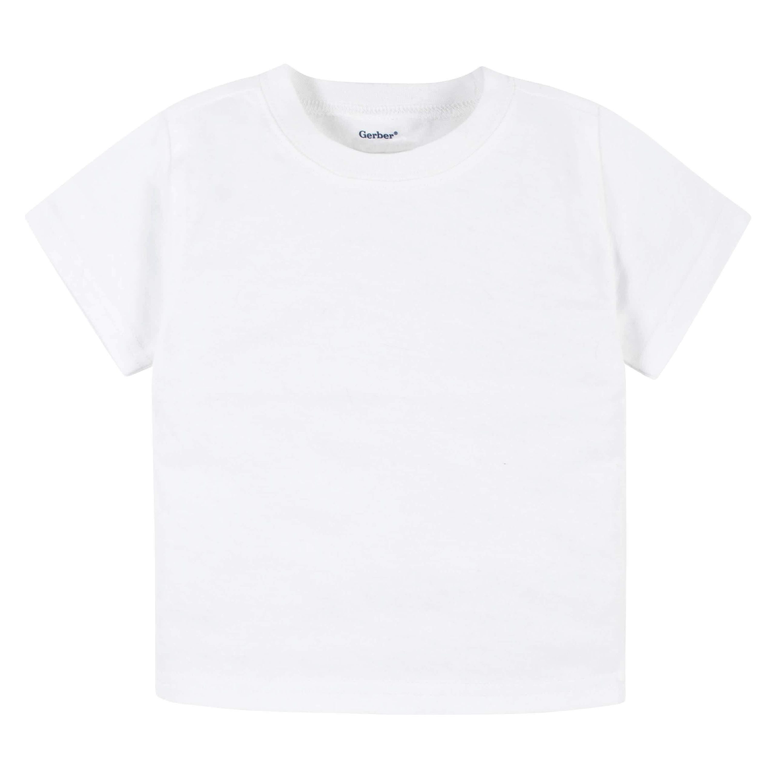 5-Pack Infant & Toddler White Short Sleeve Tees - Image 5