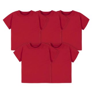 5-Pack Infant & Toddler Red Short Sleeve Tees