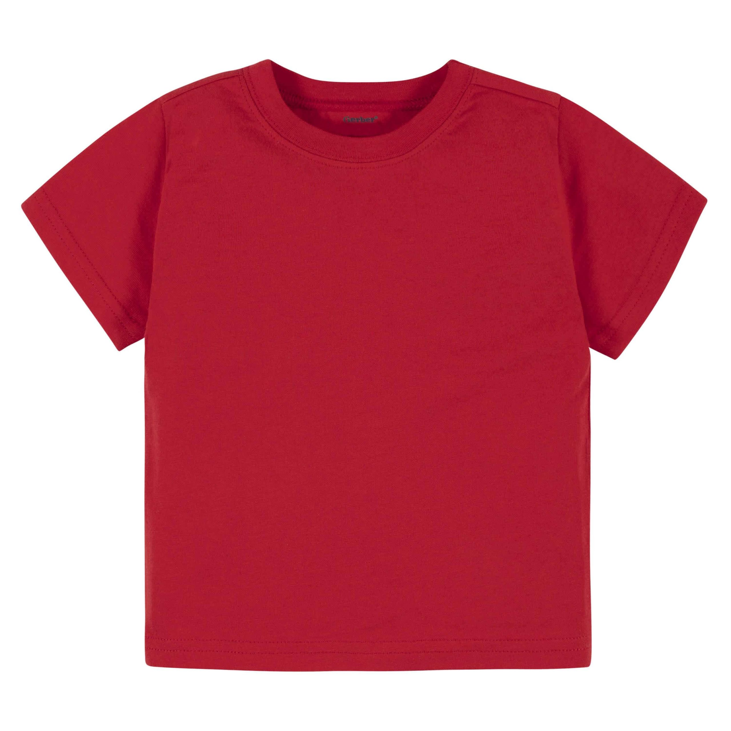 5-Pack Infant & Toddler Red Short Sleeve Tees - Image 5