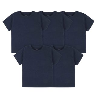 5-Pack Infant & Toddler Navy Short Sleeve Tees