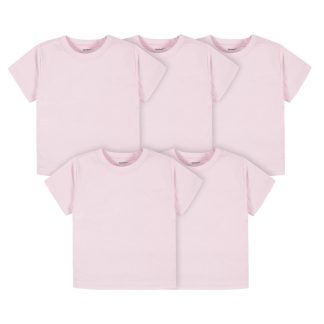 5-Pack Infant & Toddler Light Pink Short Sleeve Tees