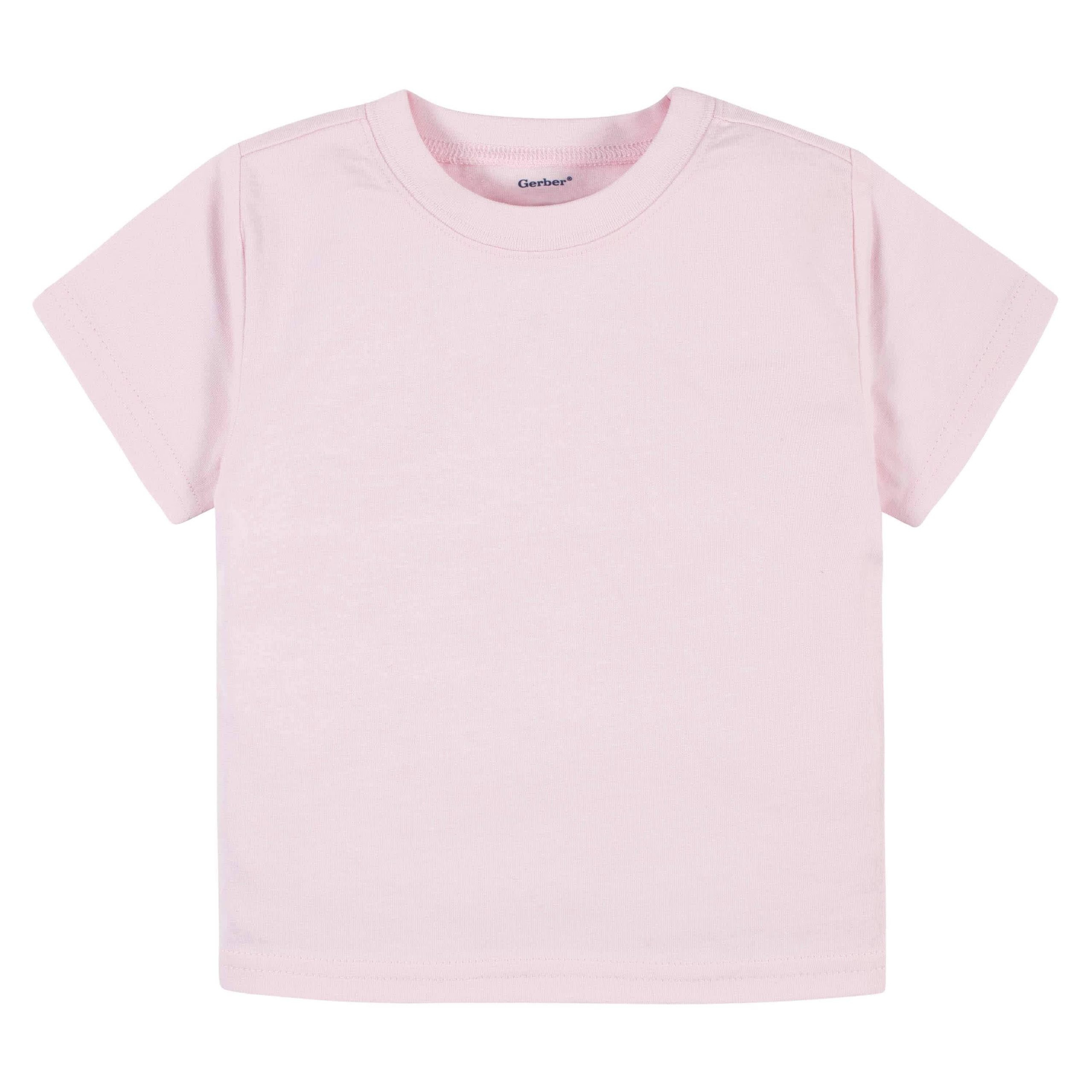 5-Pack Infant & Toddler Light Pink Short Sleeve Tees - Image 6