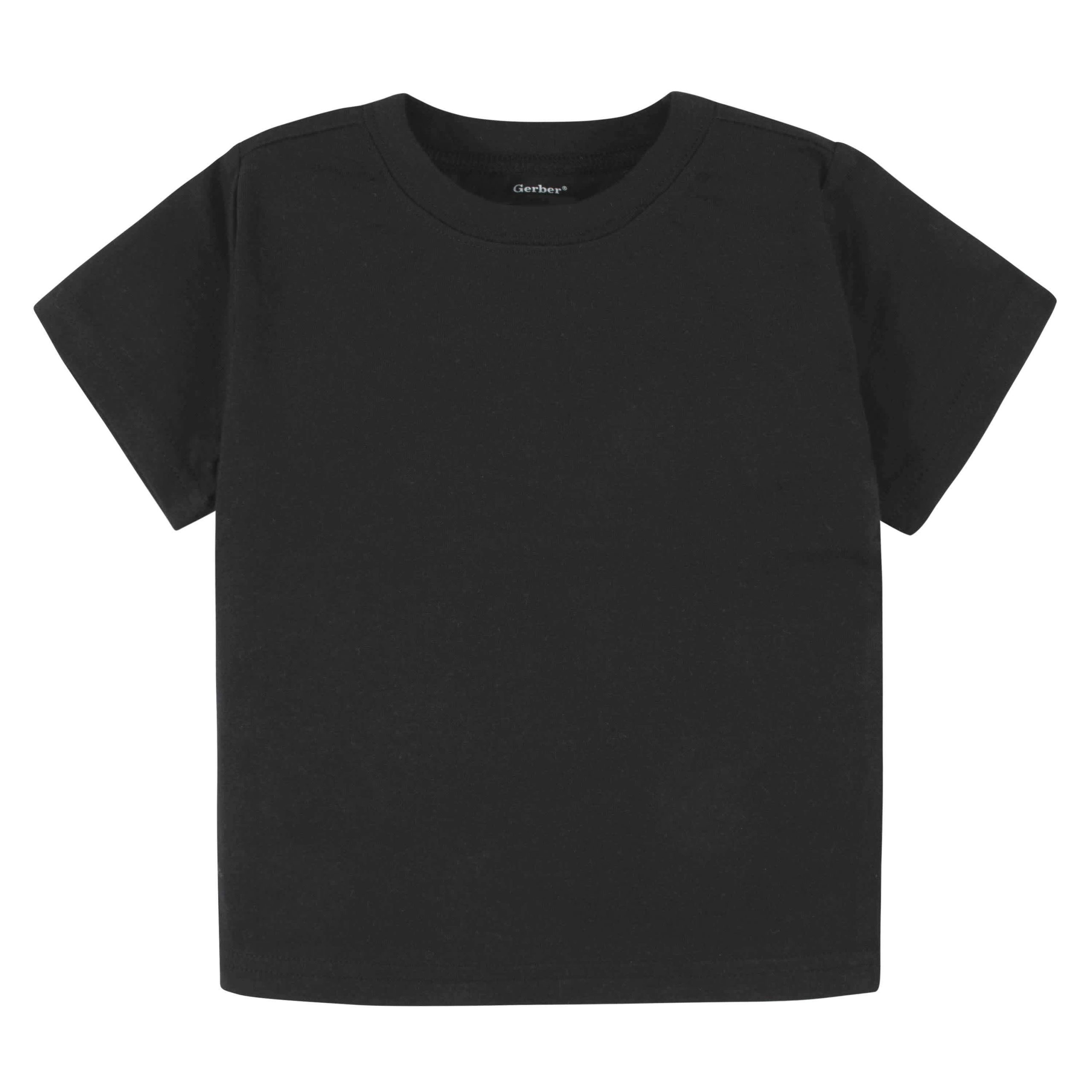 5-Pack Infant & Toddler Black Short Sleeve Tees - Image 2