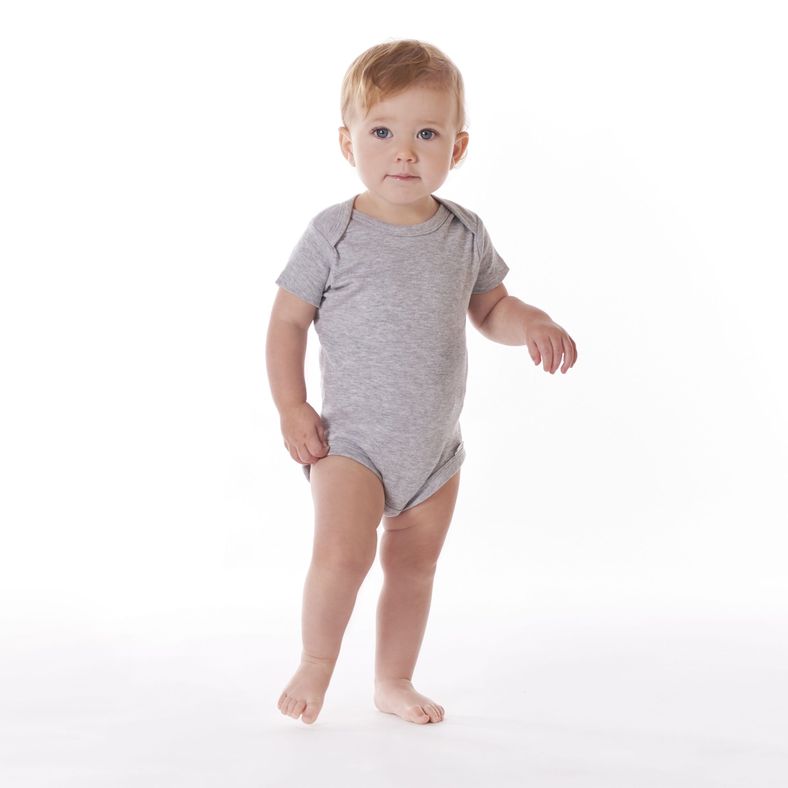 5-Pack Baby Neutral Gray Heather Ribbed Onesies® Bodysuits - Image 2