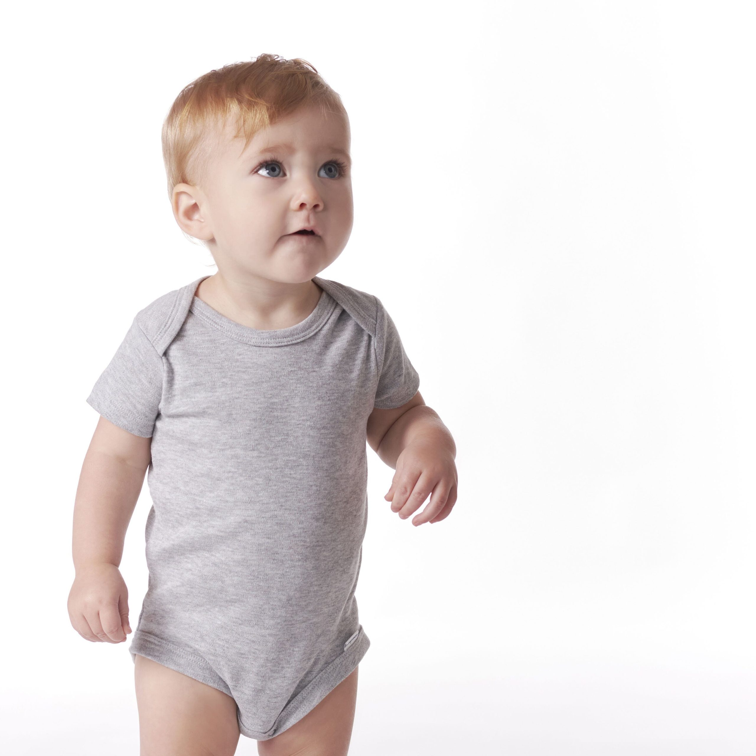 5-Pack Baby Neutral Gray Heather Ribbed Onesies® Bodysuits - Image 4
