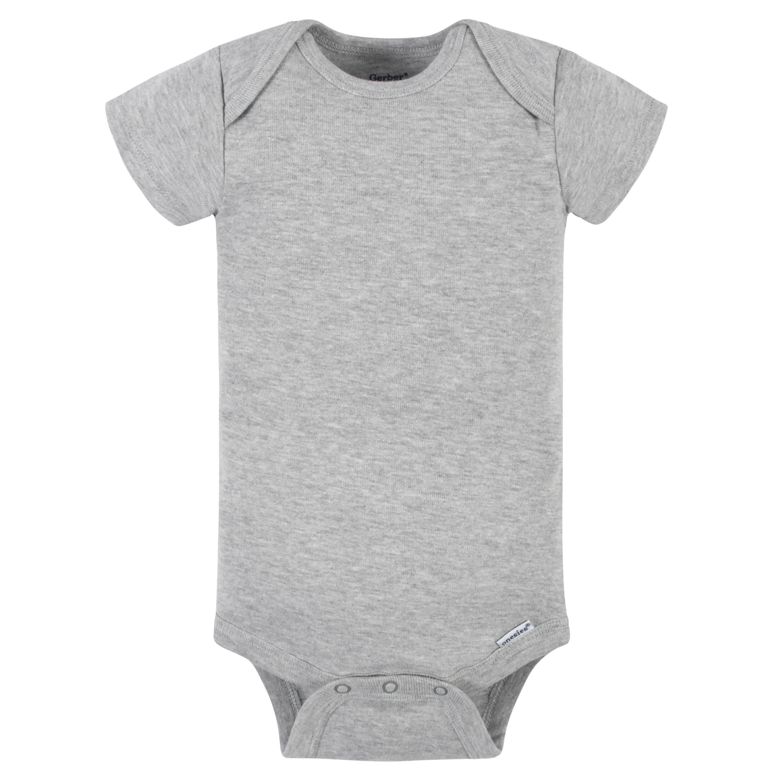 5-Pack Baby Neutral Gray Heather Ribbed Onesies® Bodysuits - Image 5