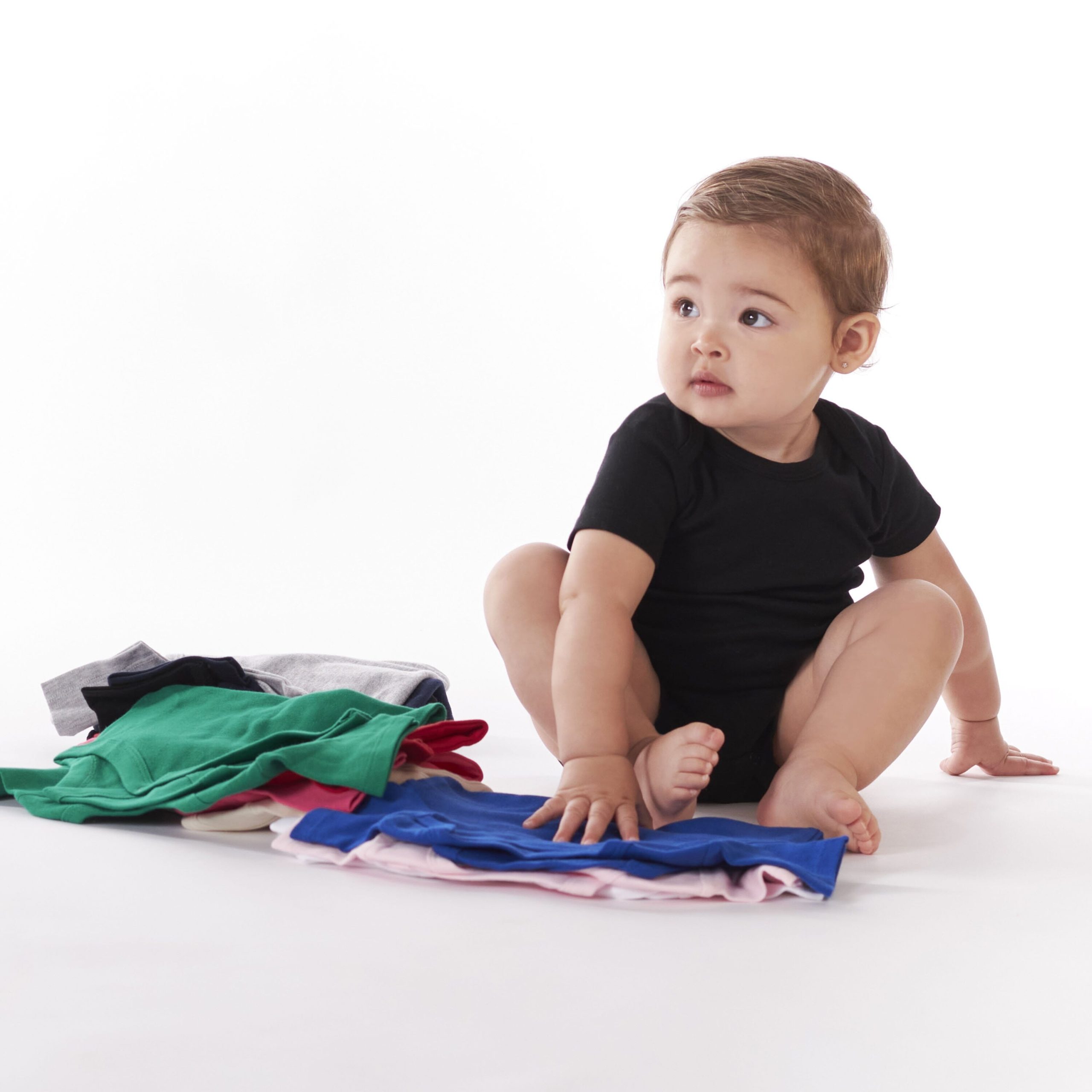 5-Pack Baby Black Premium Short Sleeve Onesies® Bodysuits - Image 6