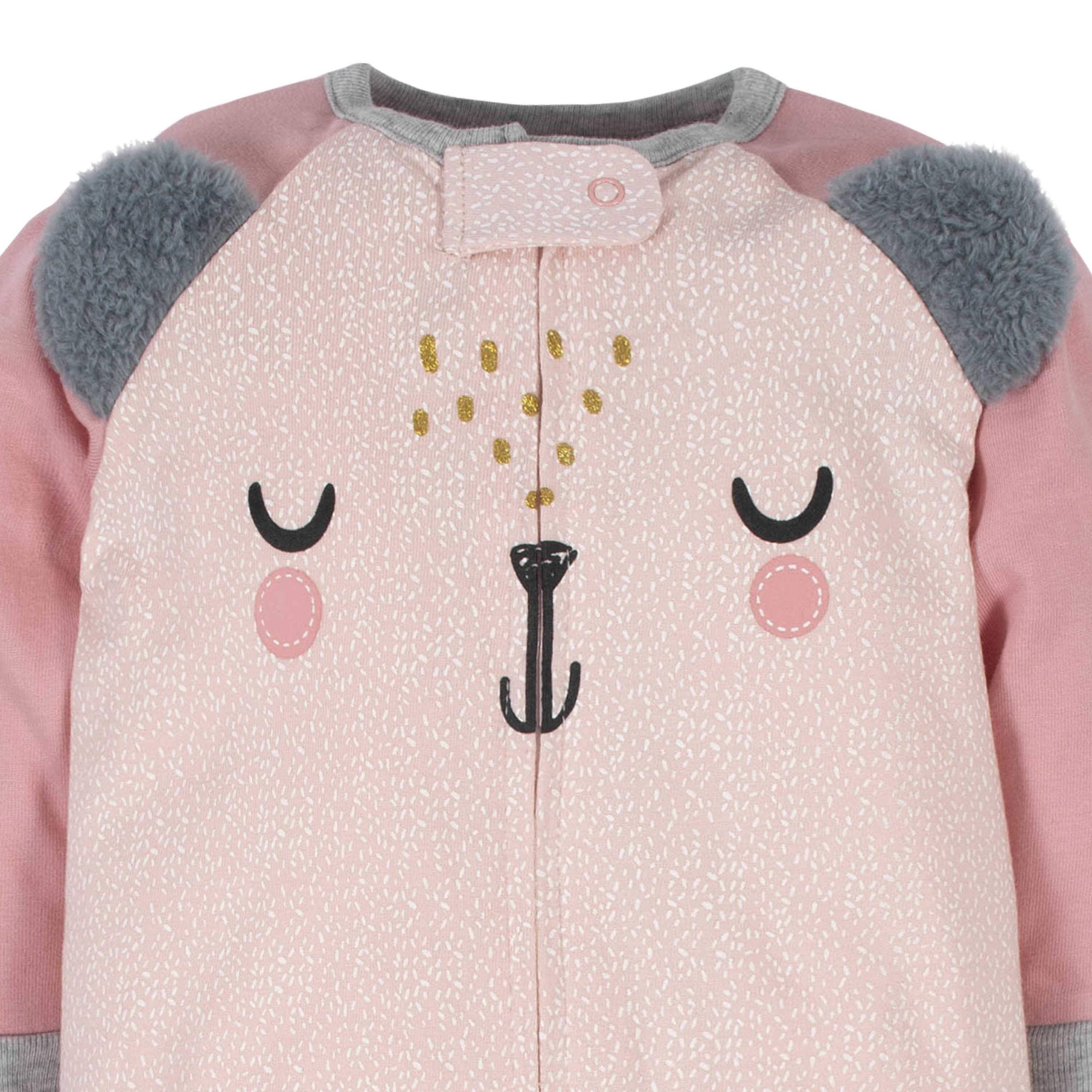 18-Piece Baby Girls Bear Sleep 'N Play, Onesies® Bodysuit, and Burpcloth Set - Image 3