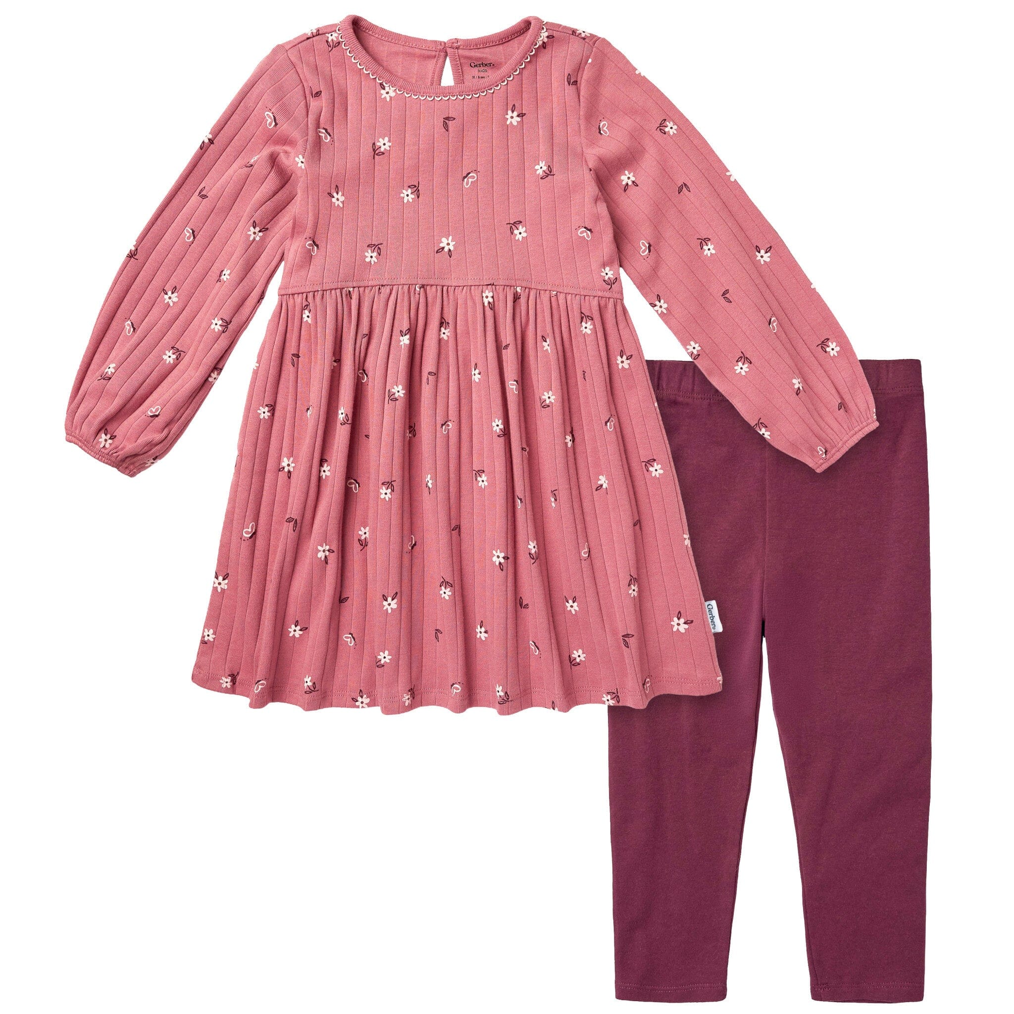 2-Piece Infant & Toddler Girls Rose Dress Set