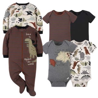 6-Piece Baby Boys Dino Onesies® Bodysuit and Sleep 'N Play Set