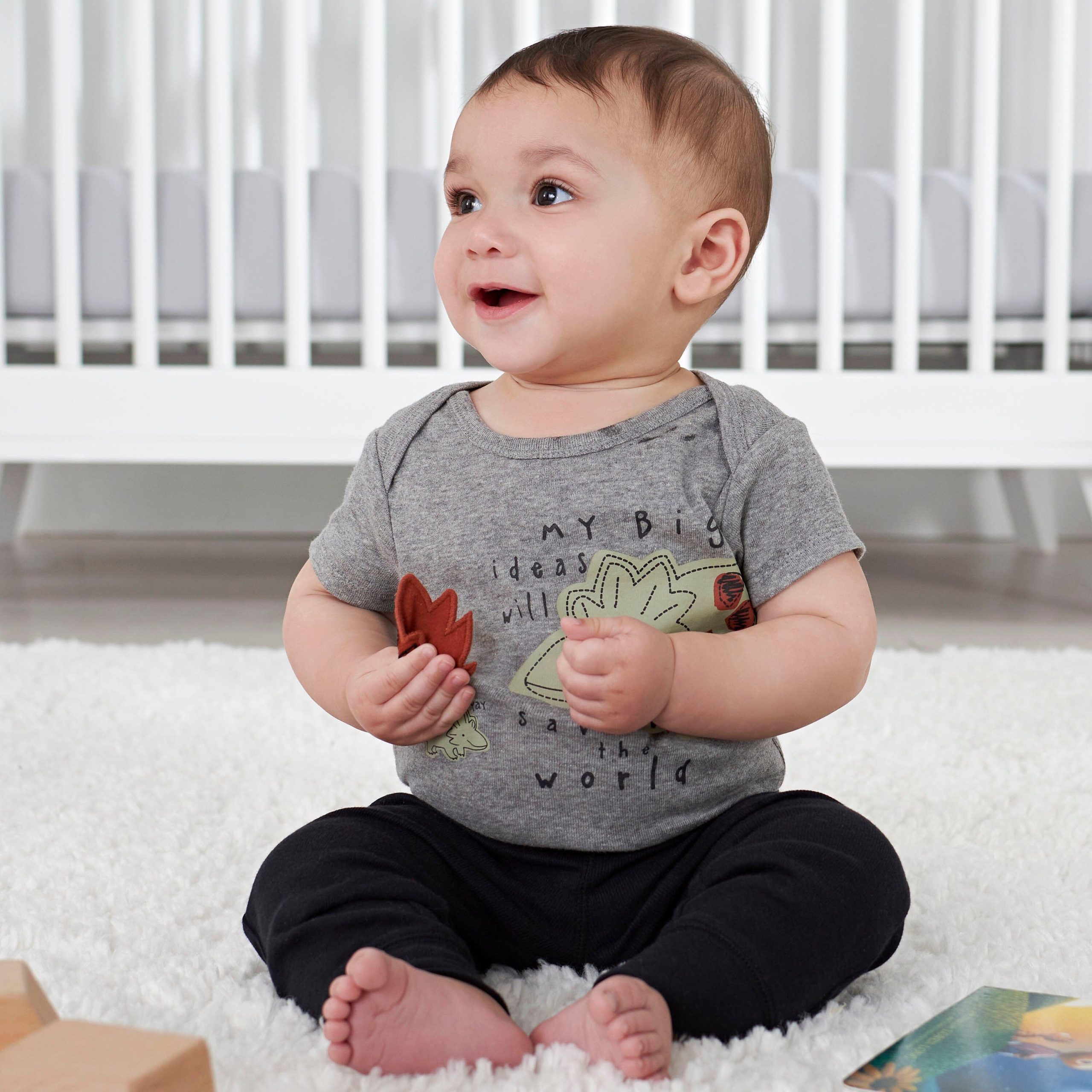 18-Piece Baby Boys Dino Onesies® Bodysuit, Mitten, Cap, & Sock Set - Image 9