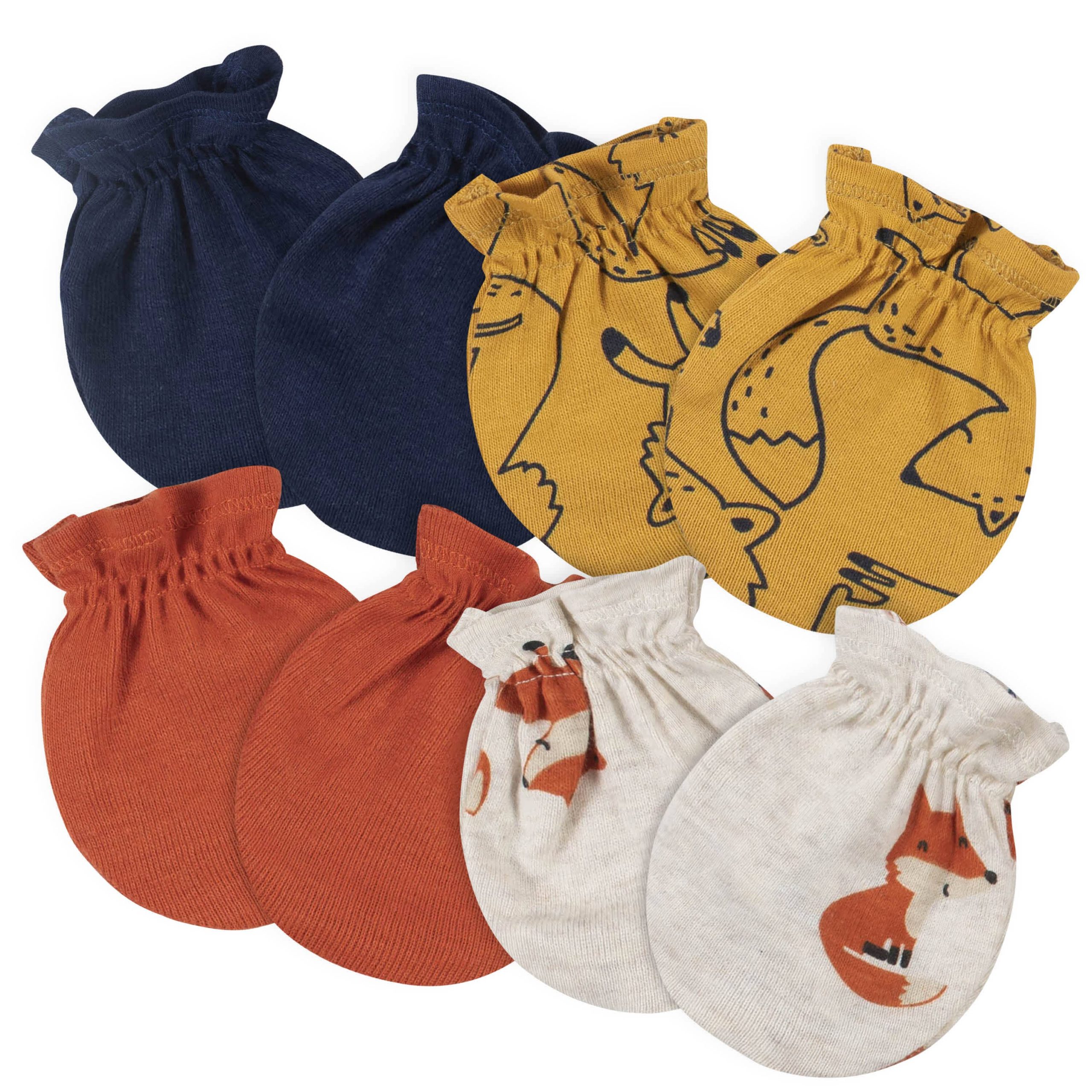 16-Piece Baby Boys Fox Gown, Mitten, Cap, & Sock Set - Image 6