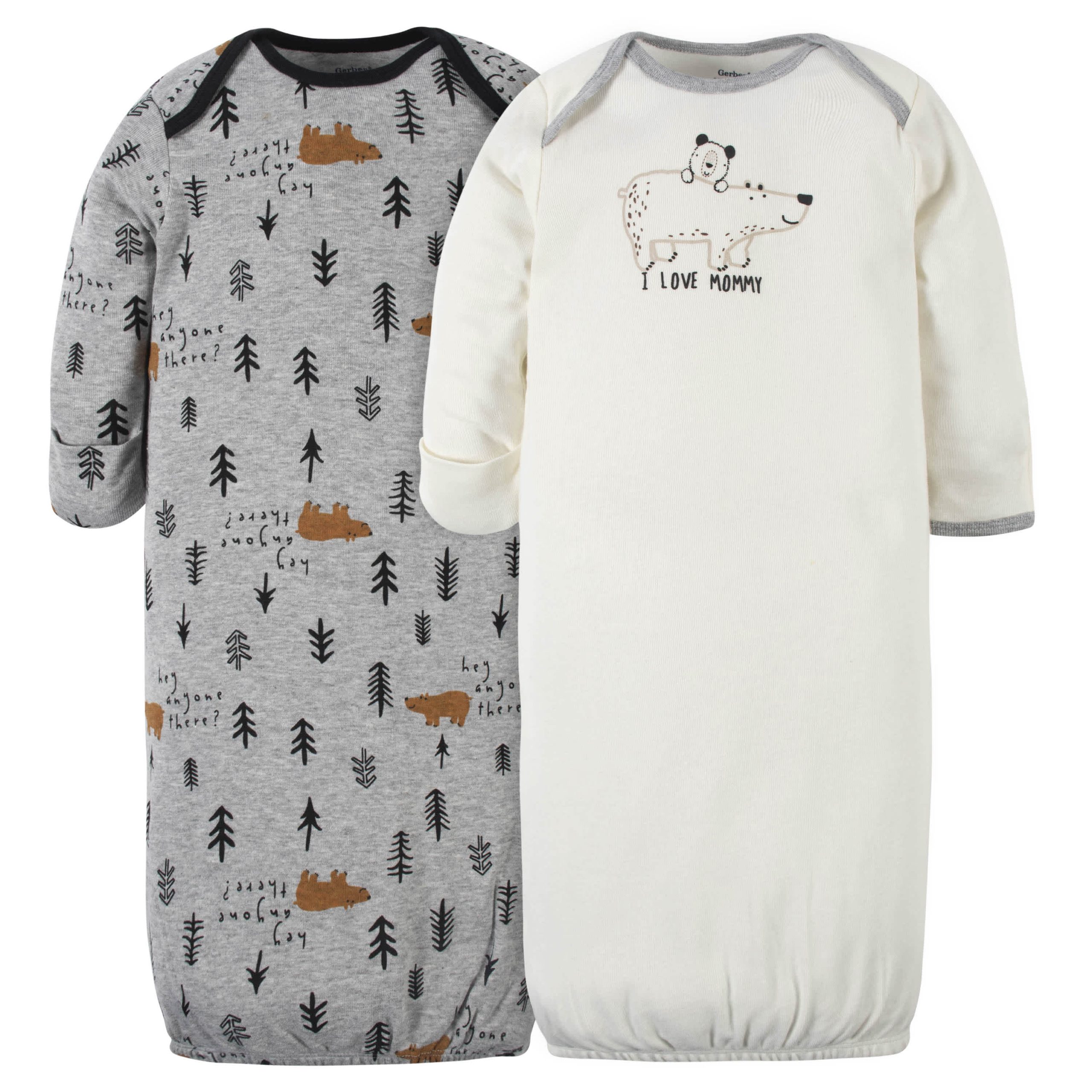 16-Piece Baby Boys Bear Gown, Mitten, Cap, & Sock Set - Image 2