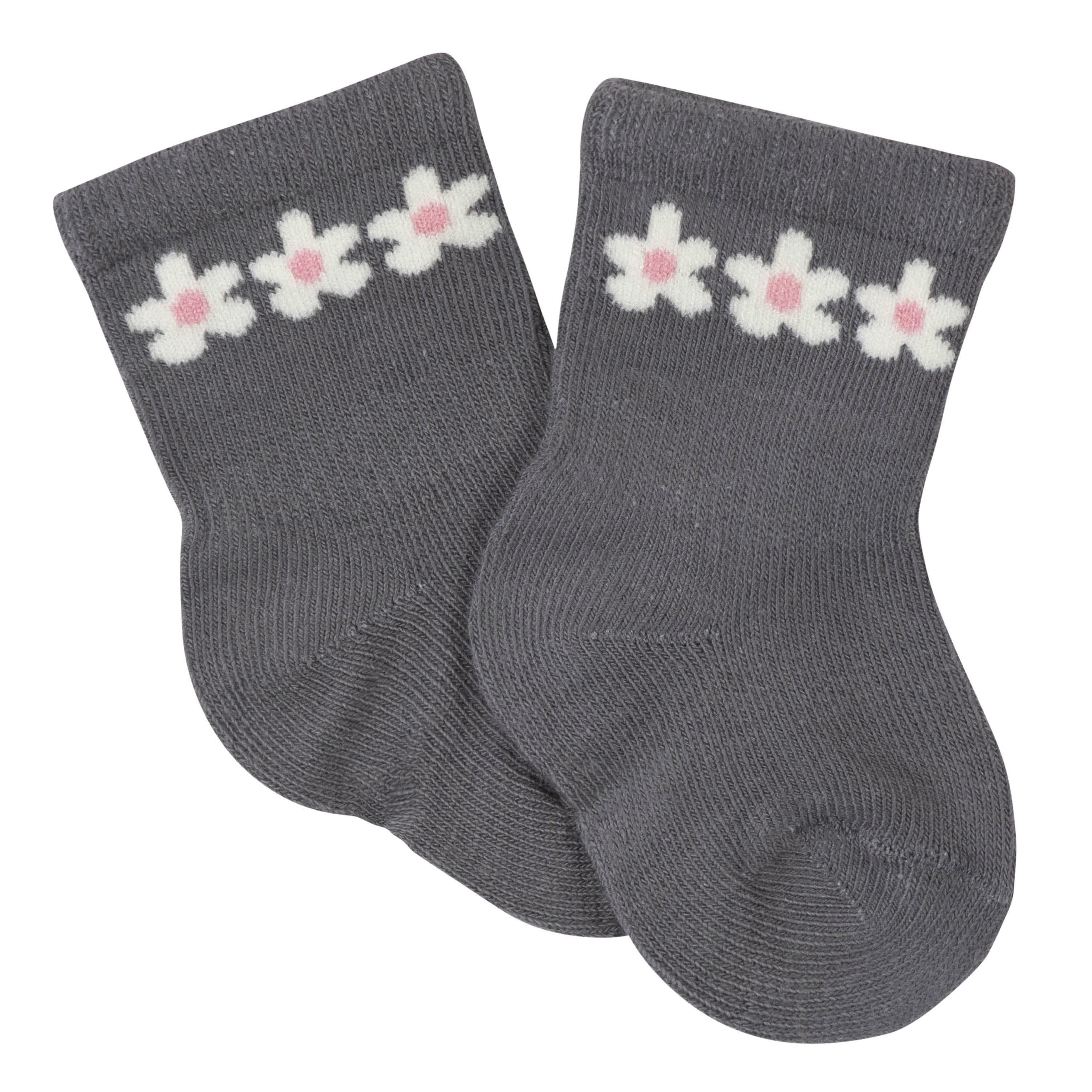 6-Pack Baby Girls Leopard Wiggle Proof® Jersey Crew Socks - Image 2