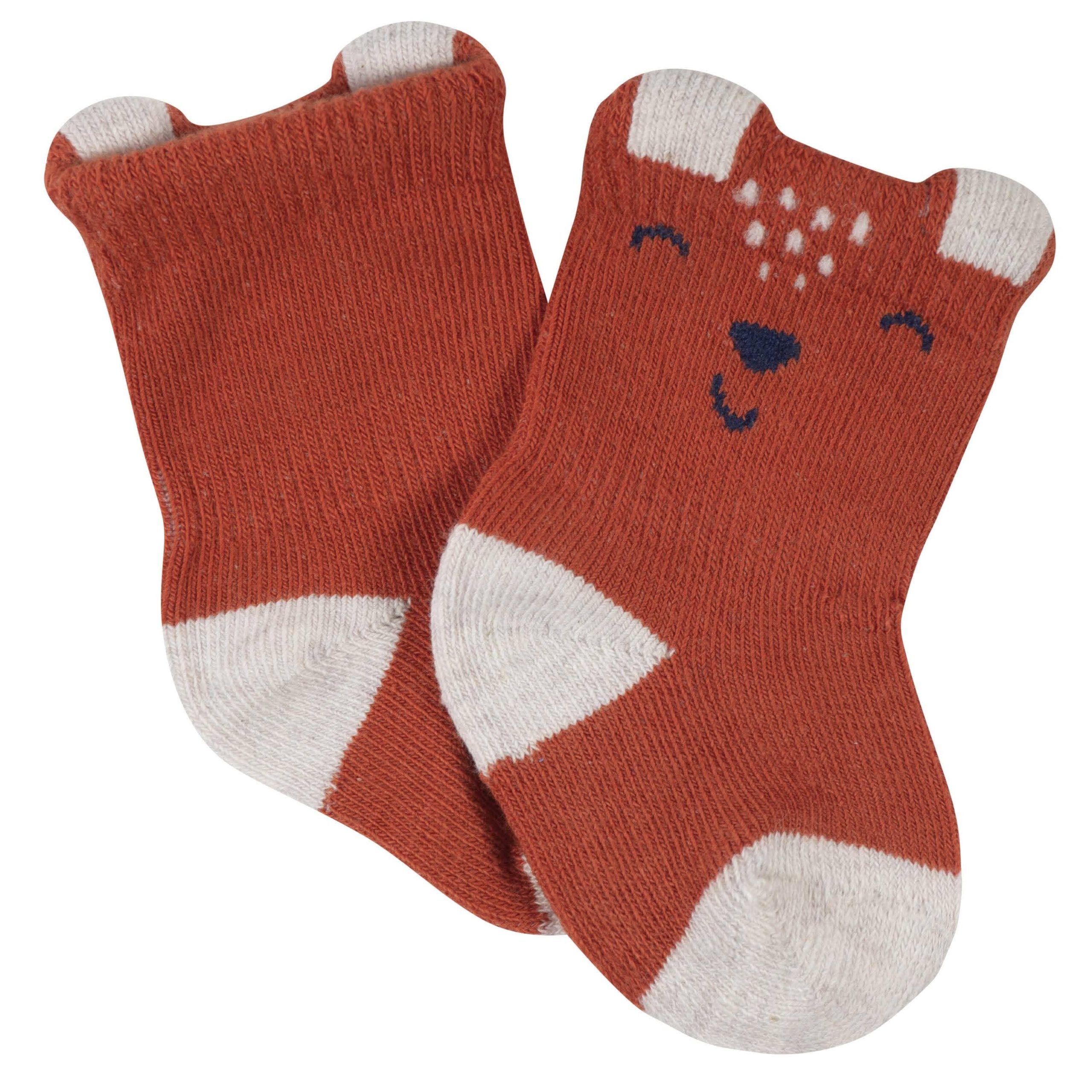 6-Pack Baby Boys Fox Wiggle Proof® Jersey Crew Socks - Image 6