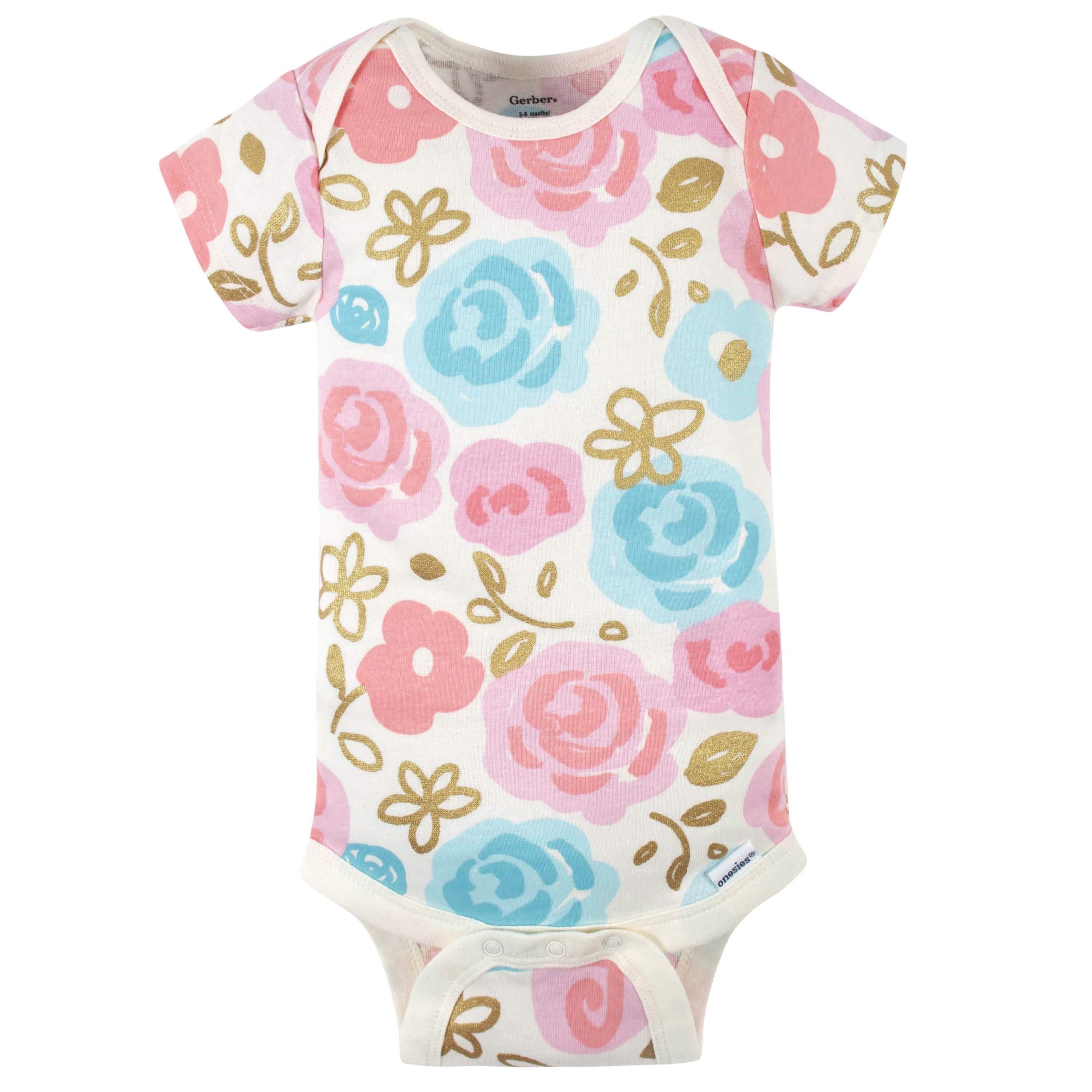 4-Pack Baby Girls Princess Short Sleeve Onesies® Bodysuits - Image 5