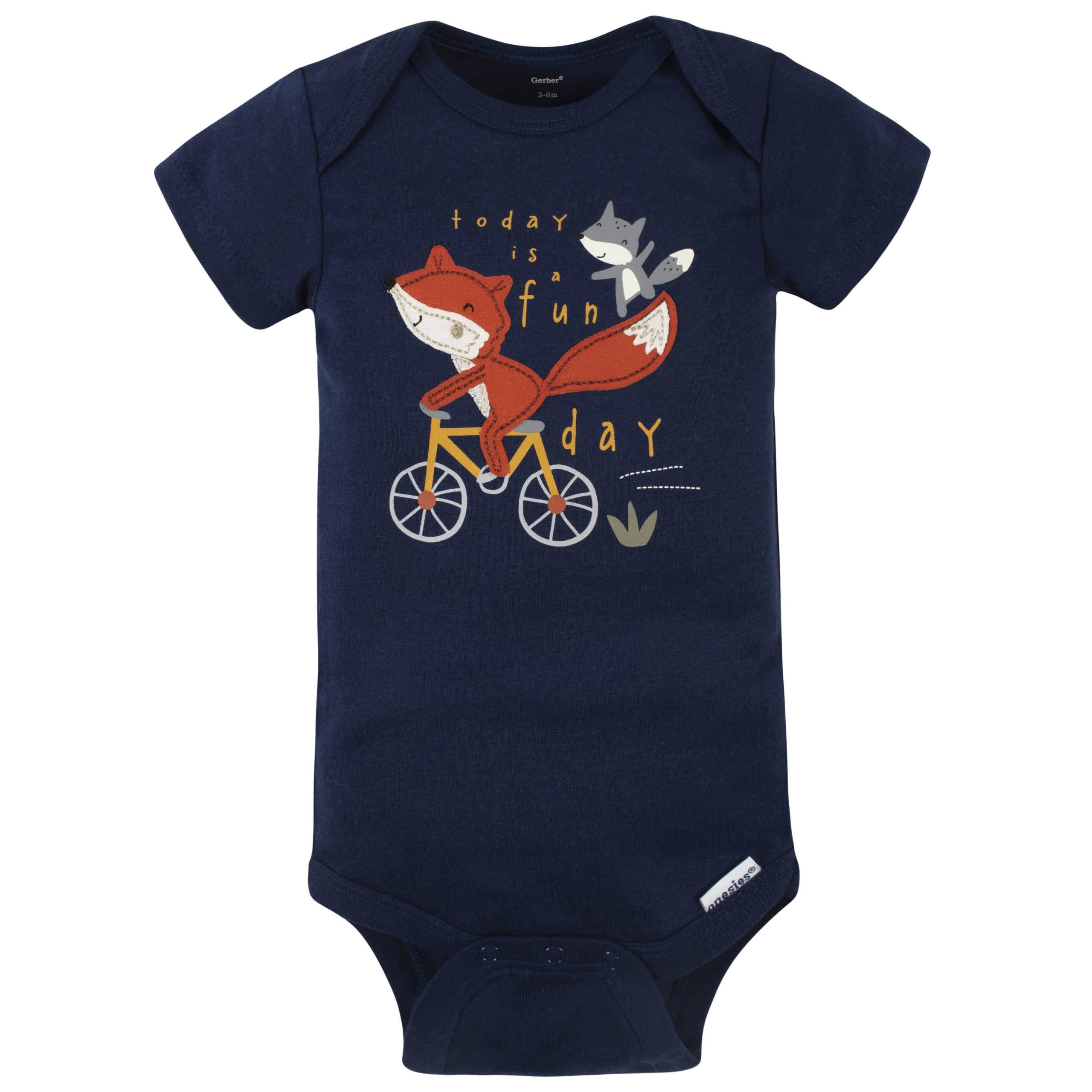 4-Pack Baby Boys Fox Short Sleeve Onesies® Bodysuits - Image 5