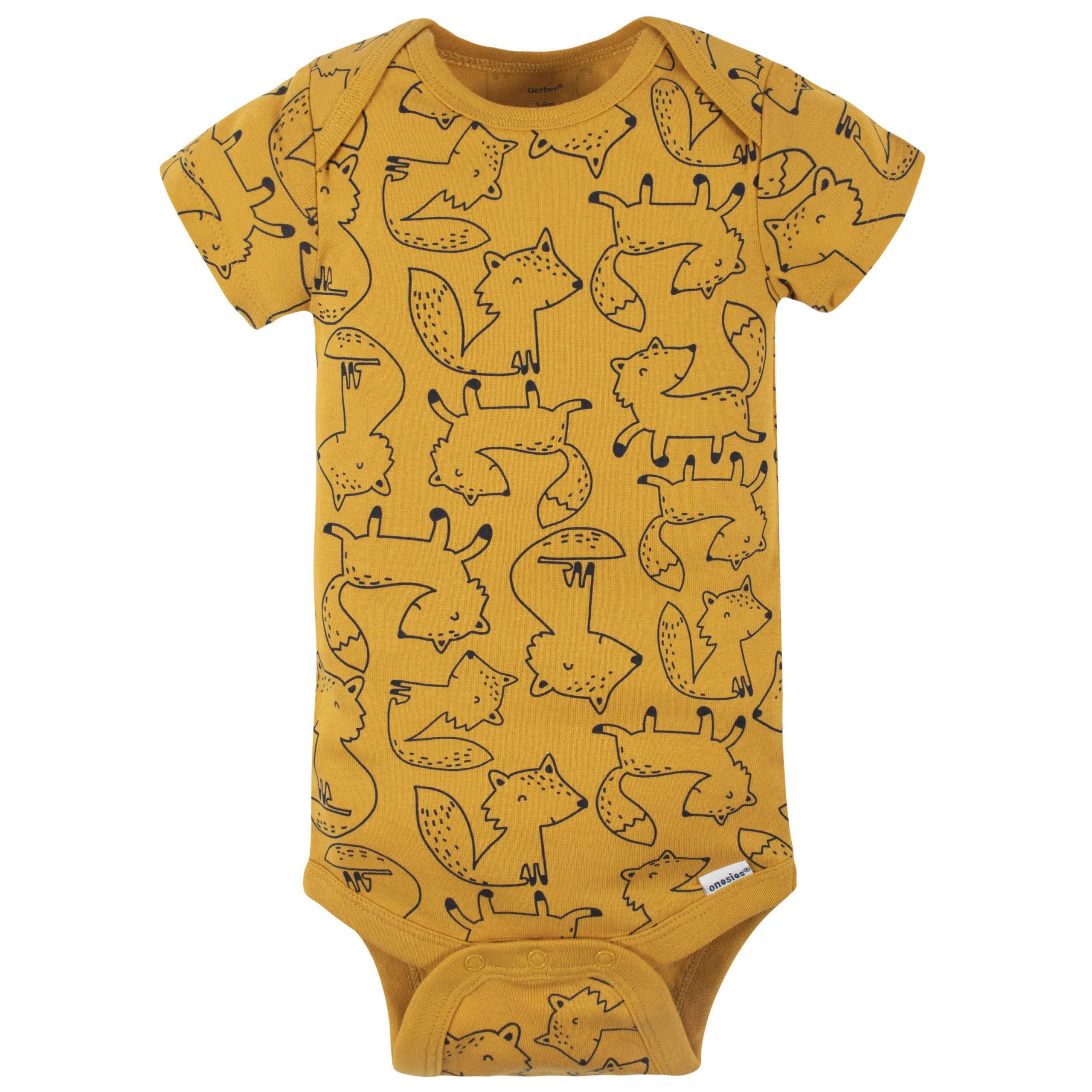 4-Pack Baby Boys Fox Short Sleeve Onesies® Bodysuits - Image 6
