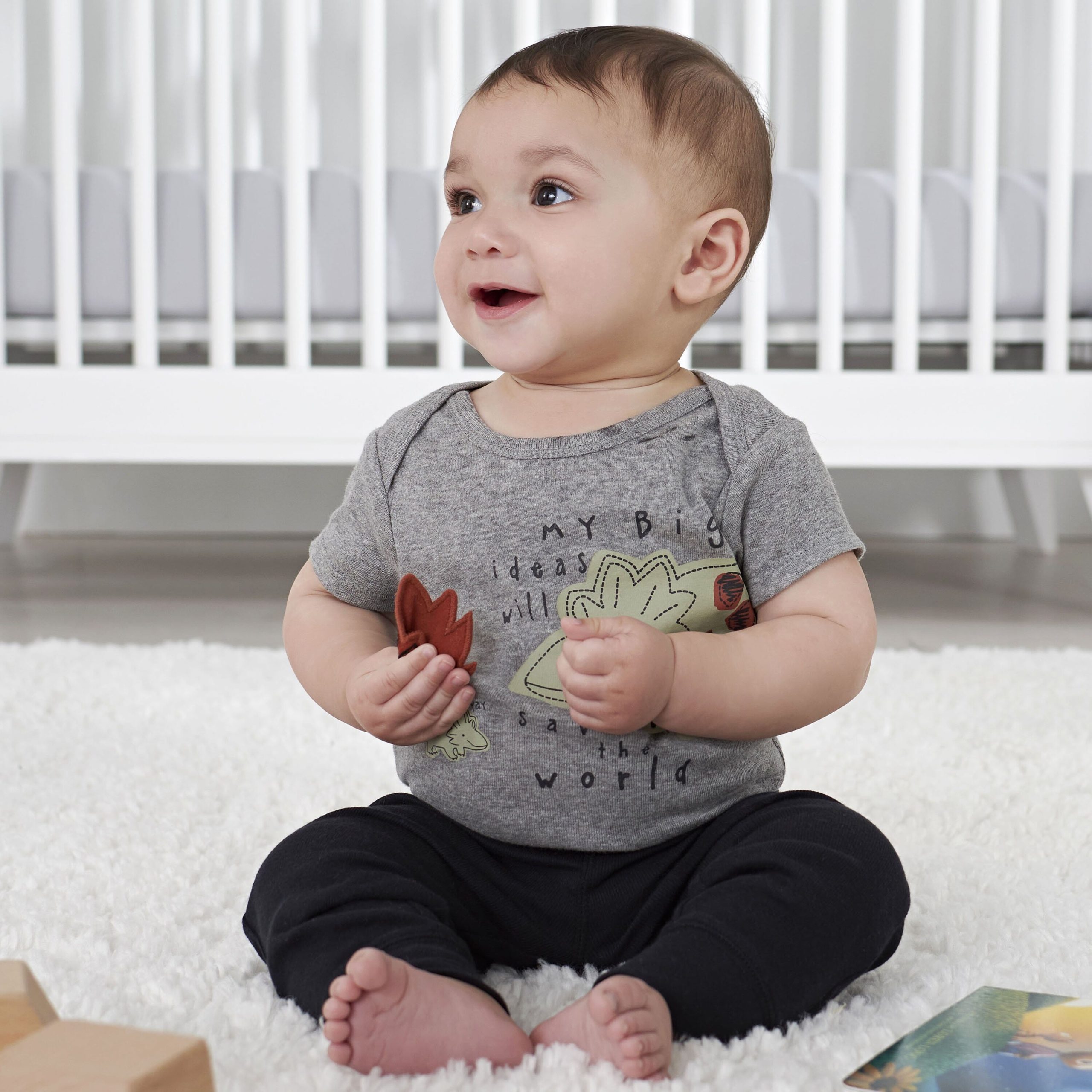 4-Pack Baby Boys Dino Short Sleeve Onesies® Bodysuits - Image 2