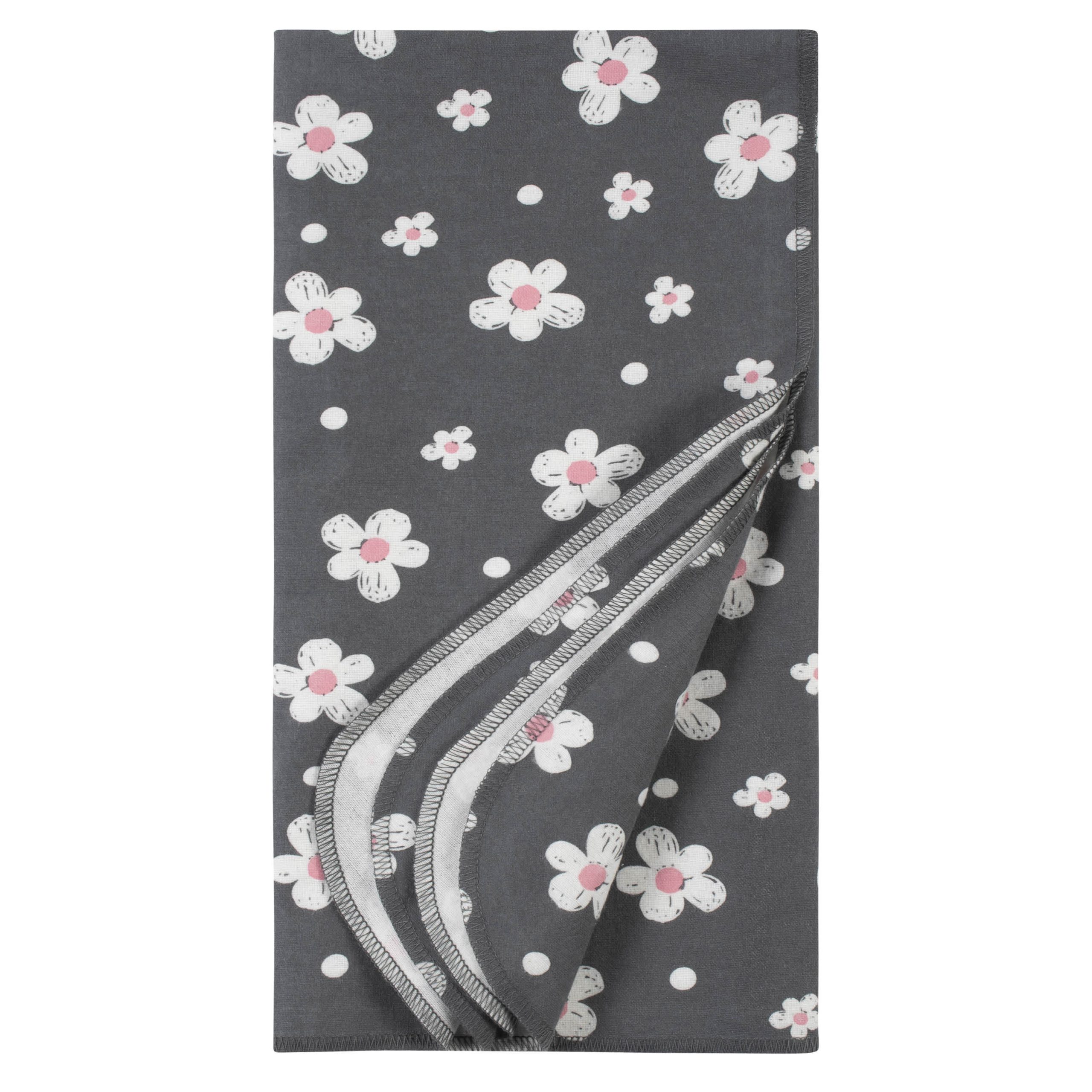 4-Pack Girls Leopard Flannel Receiving Blankets - Image 5