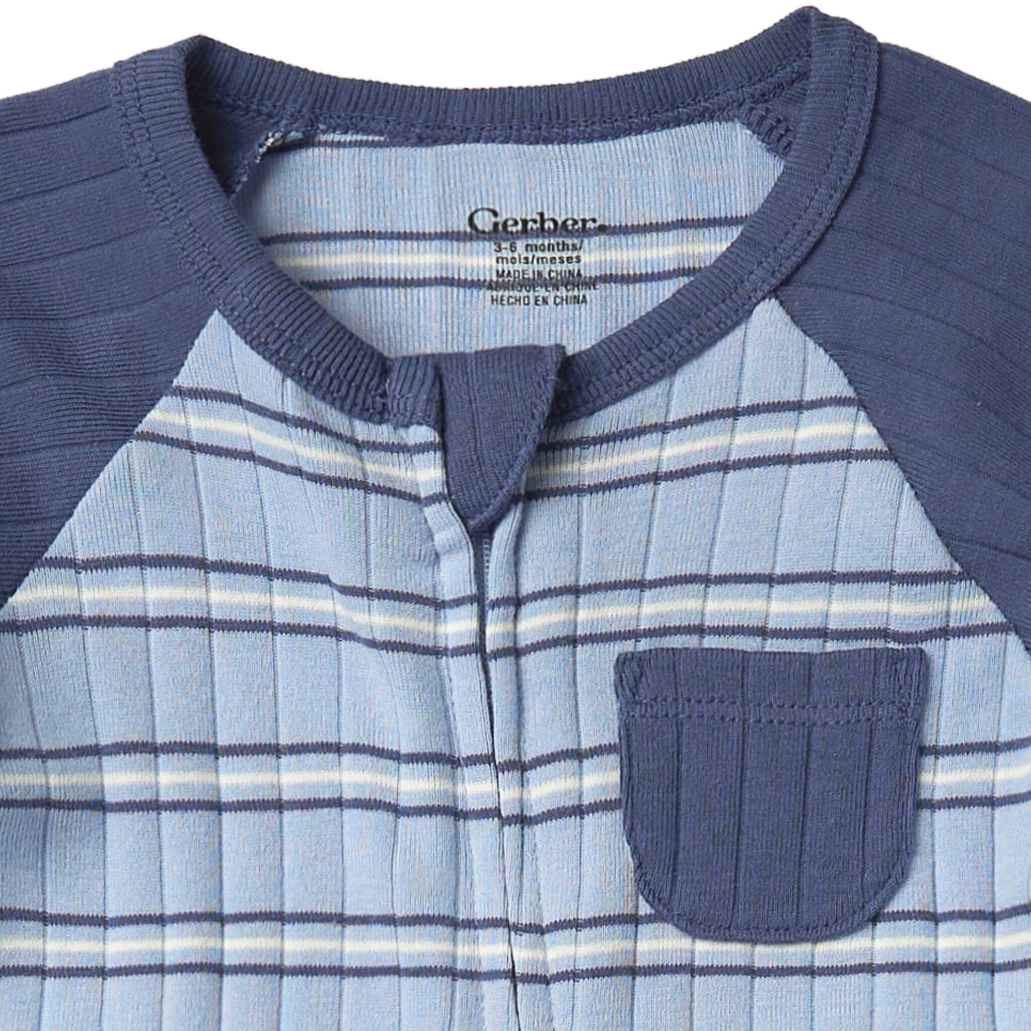 Baby Boys Blue Stripe Romper - Image 3