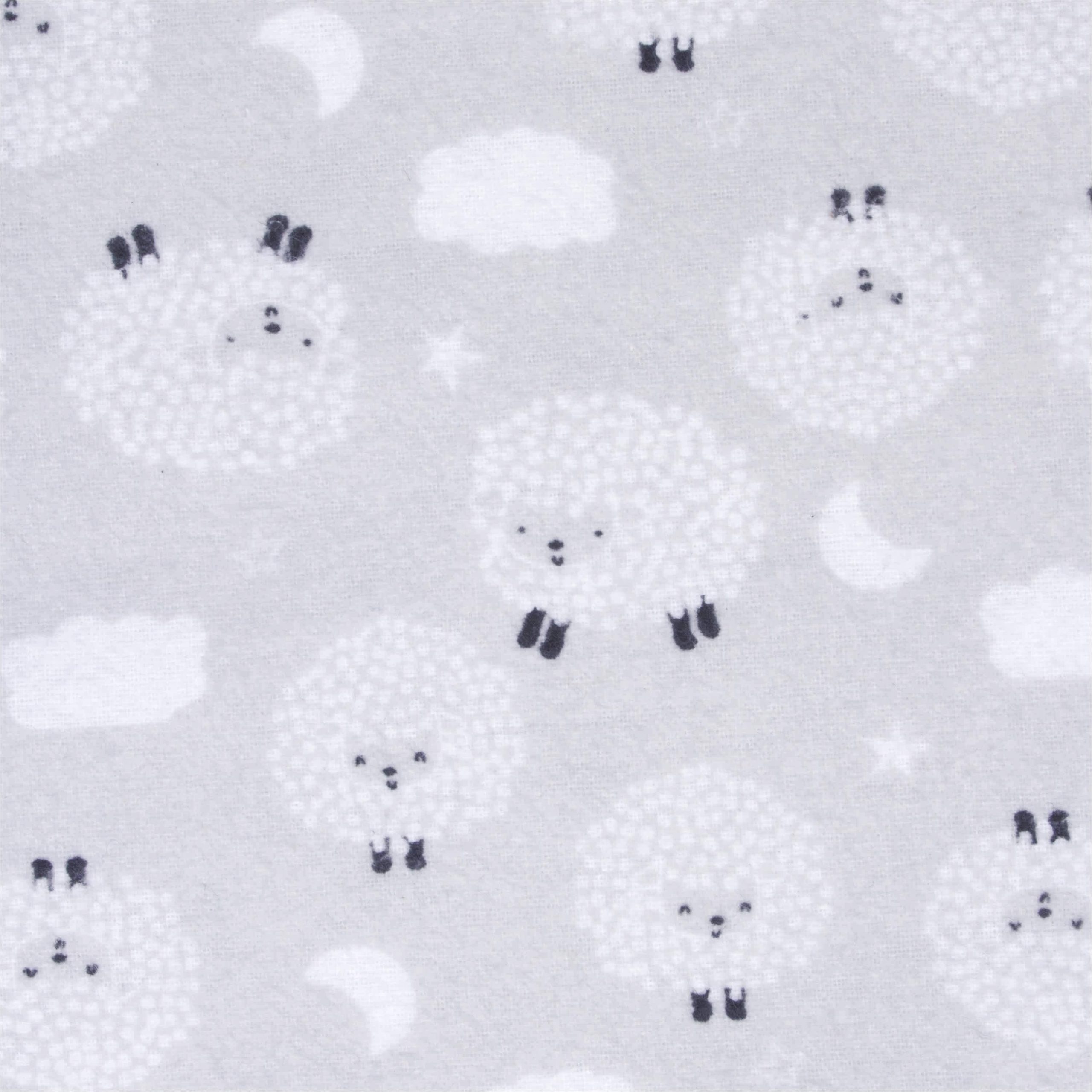 5-Pack Baby Neutral Sheep Flannel Receiving Blankets - Image 3