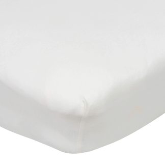Neutral White Fitted Crib Sheet