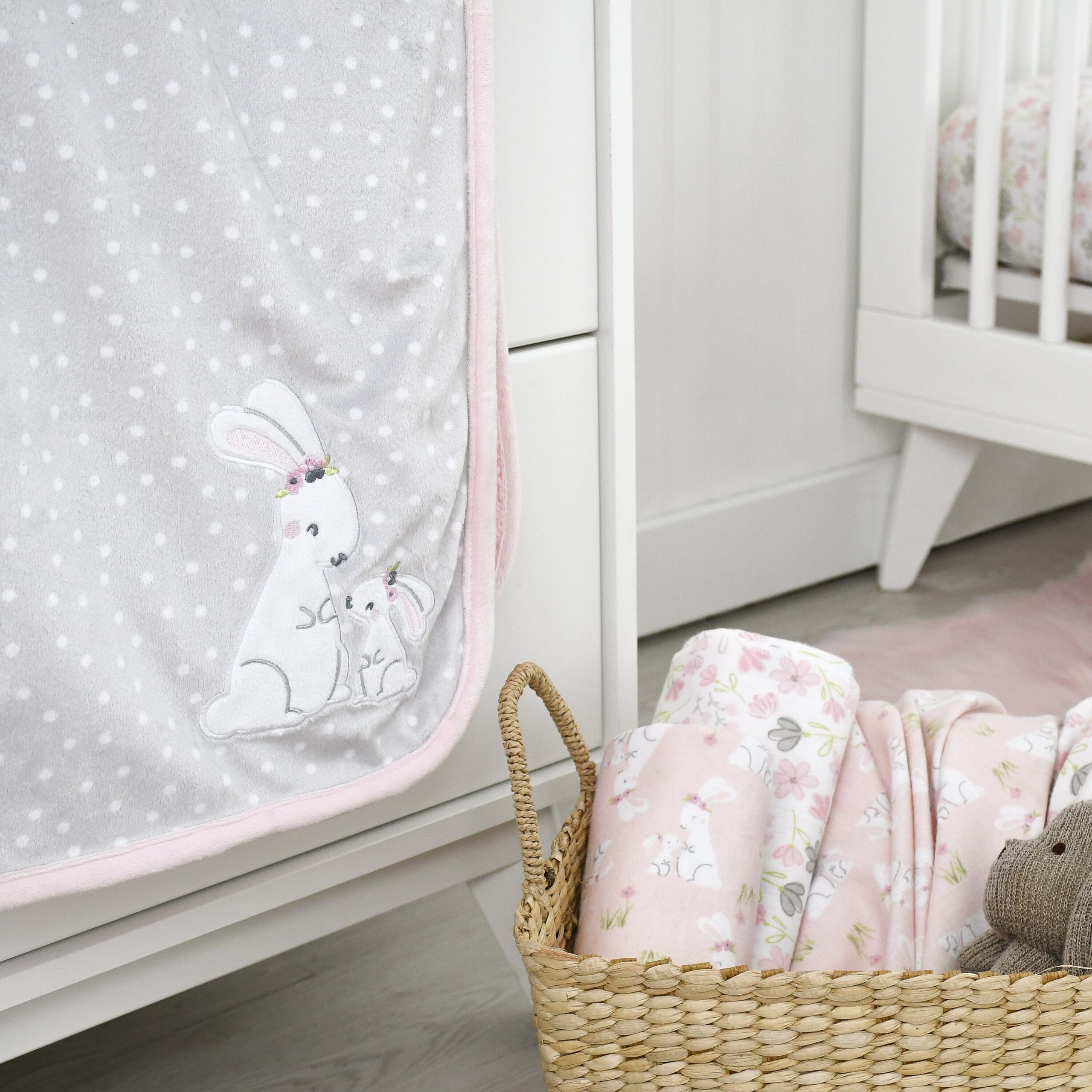 Girls Flowers Fitted Crib Sheet - Image 2