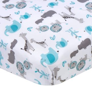 Boys Safari Fitted Crib Sheet