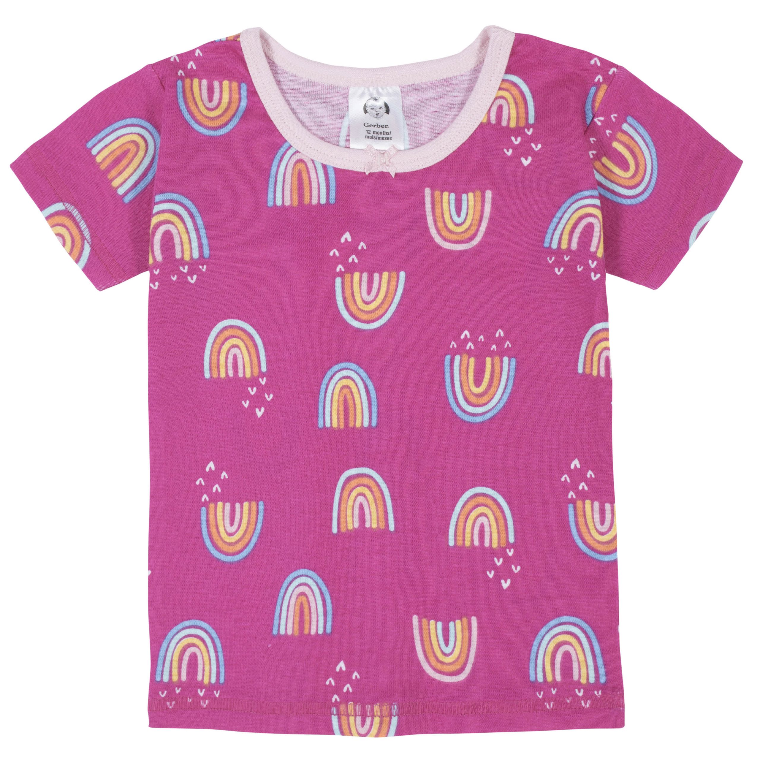 4-Piece Infant & Toddler Girls Rainbows Snug Fit Cotton Pajamas - Image 4