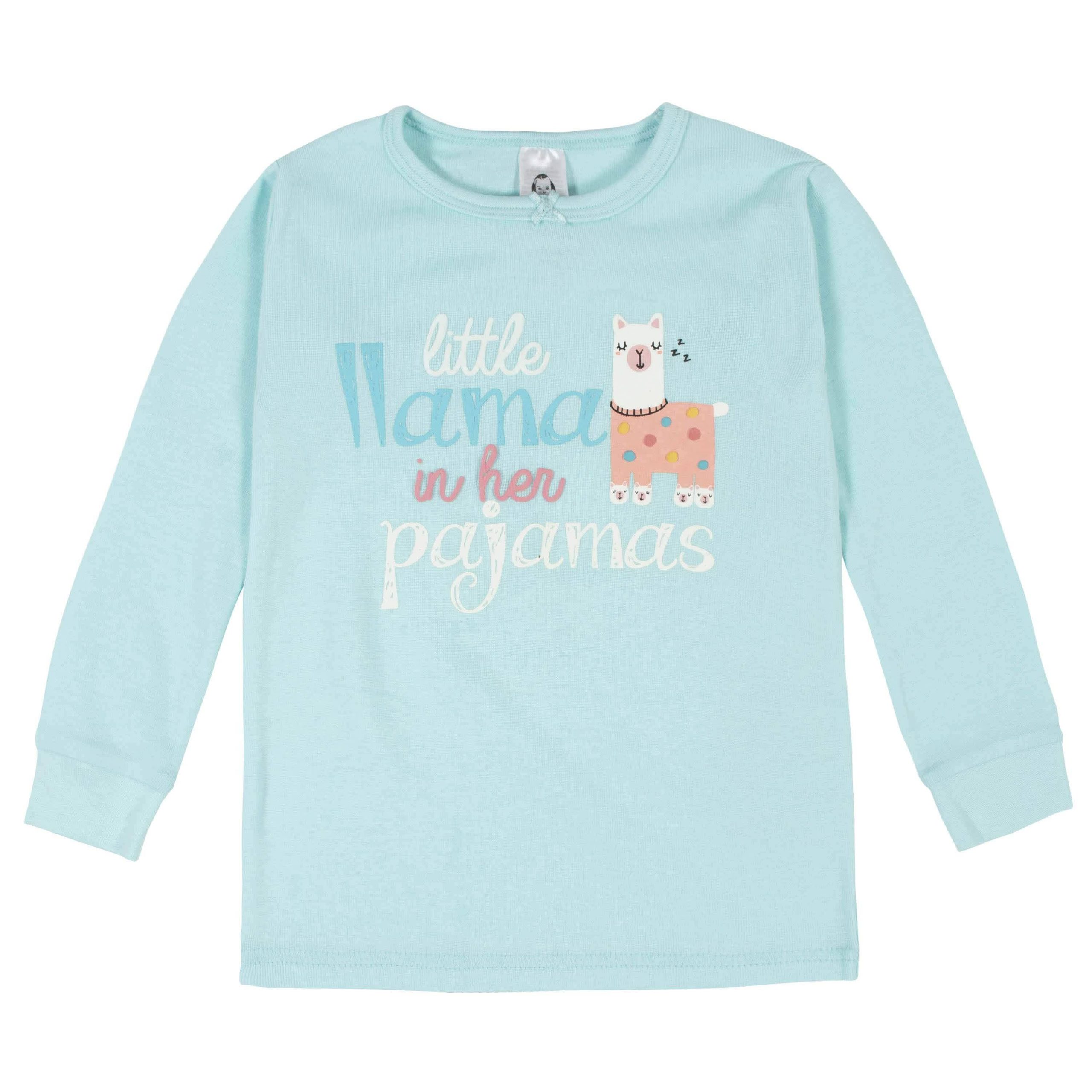 4-Piece Infant & Toddler Girls Llama Snug Fit Cotton Pajamas - Image 2