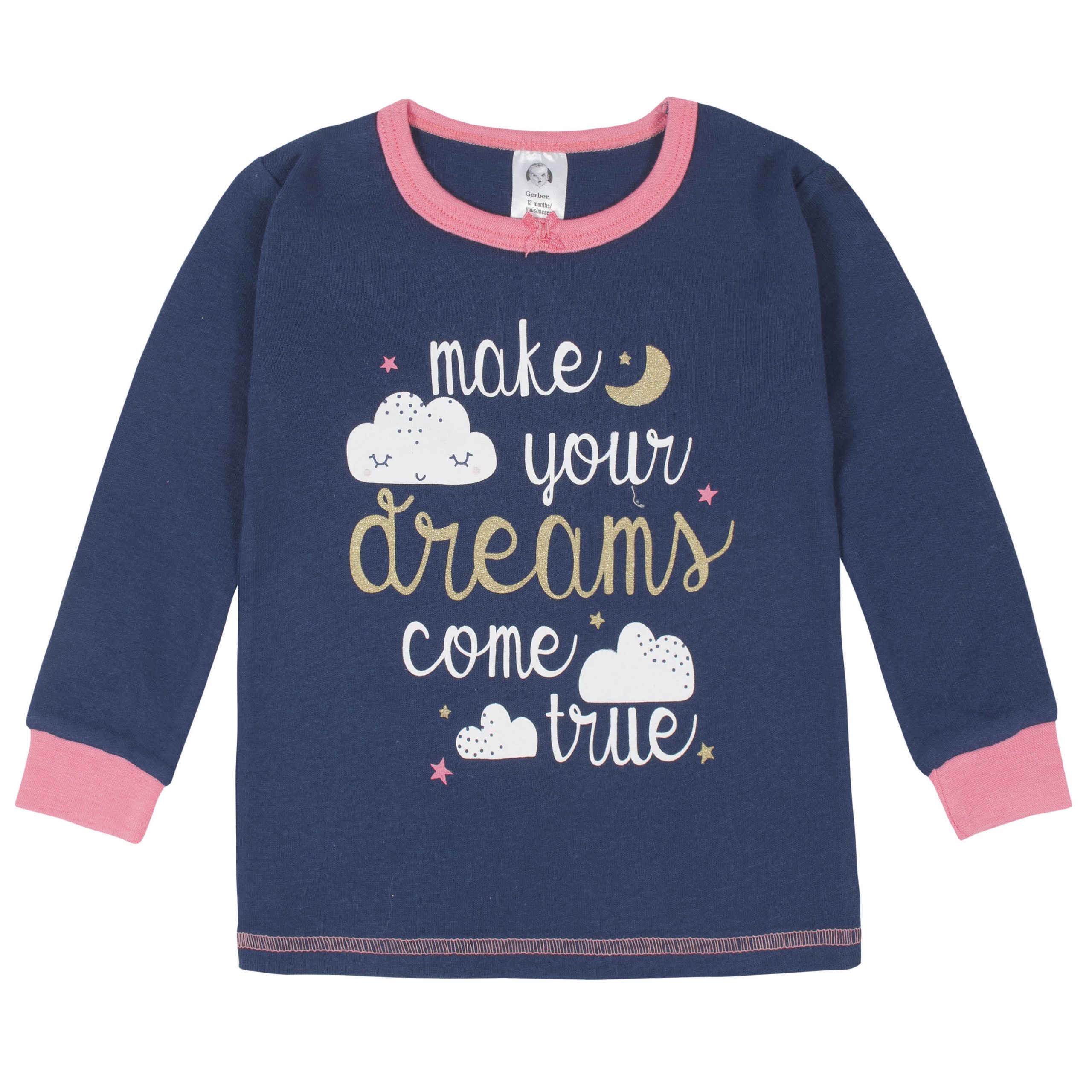 4-Piece Infant & Toddler Girls Dreams Snug Fit Cotton Pajamas - Image 6