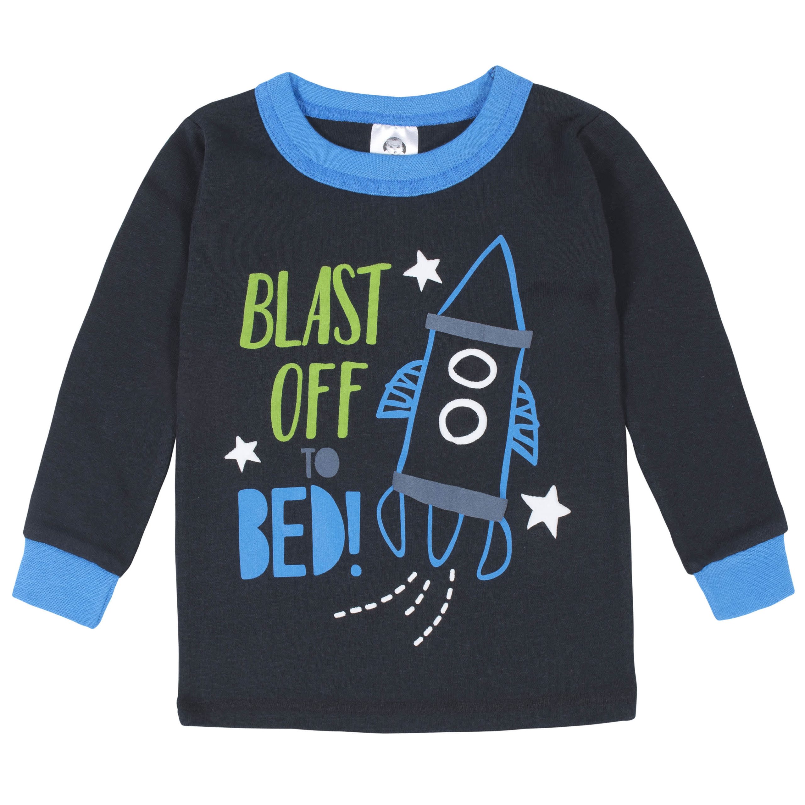 4-Piece Infant & Toddler Boys Space Snug Fit Cotton Pajamas - Image 2