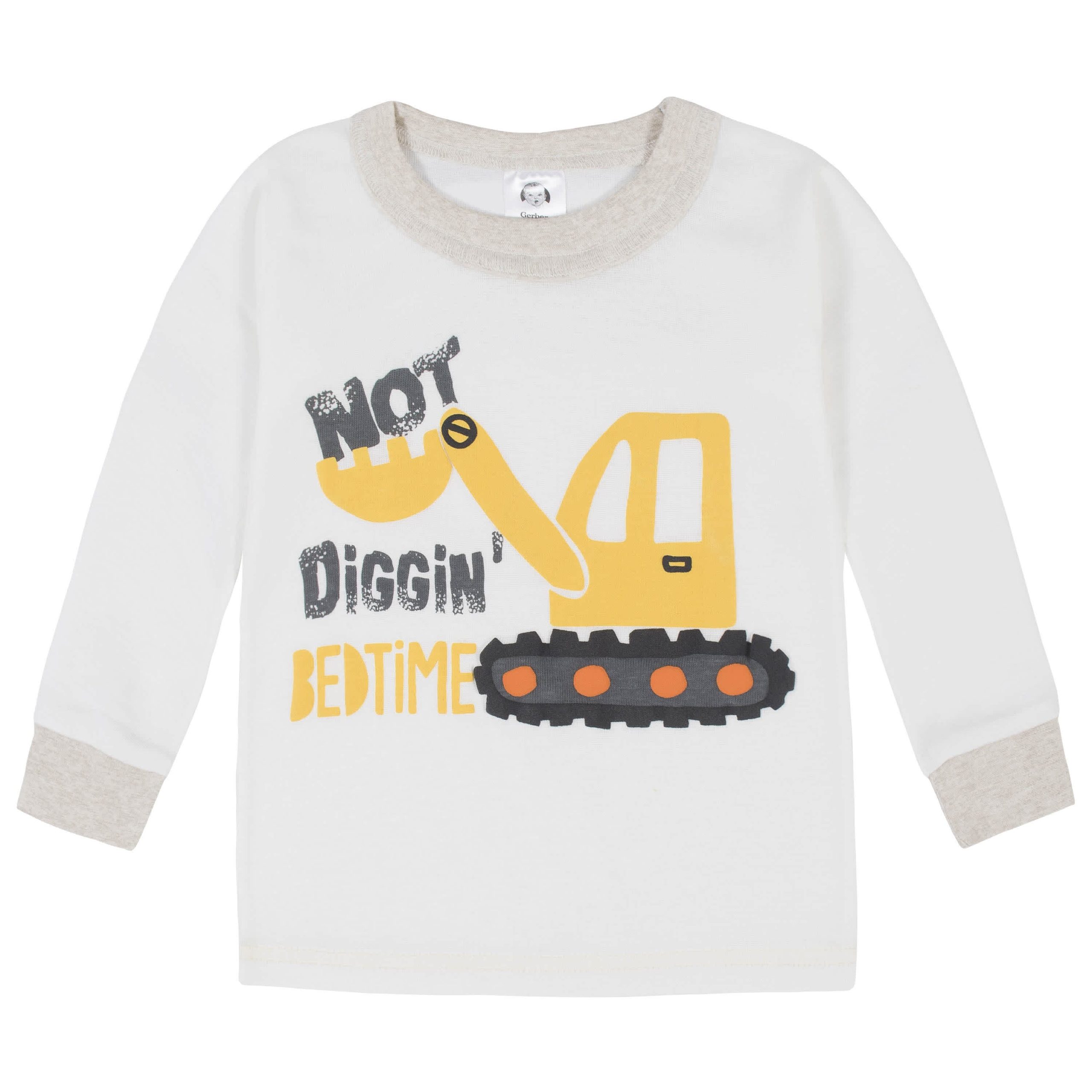 4-Piece Infant & Toddler Boys Construction Trucks Snug Fit Cotton Pajamas - Image 2