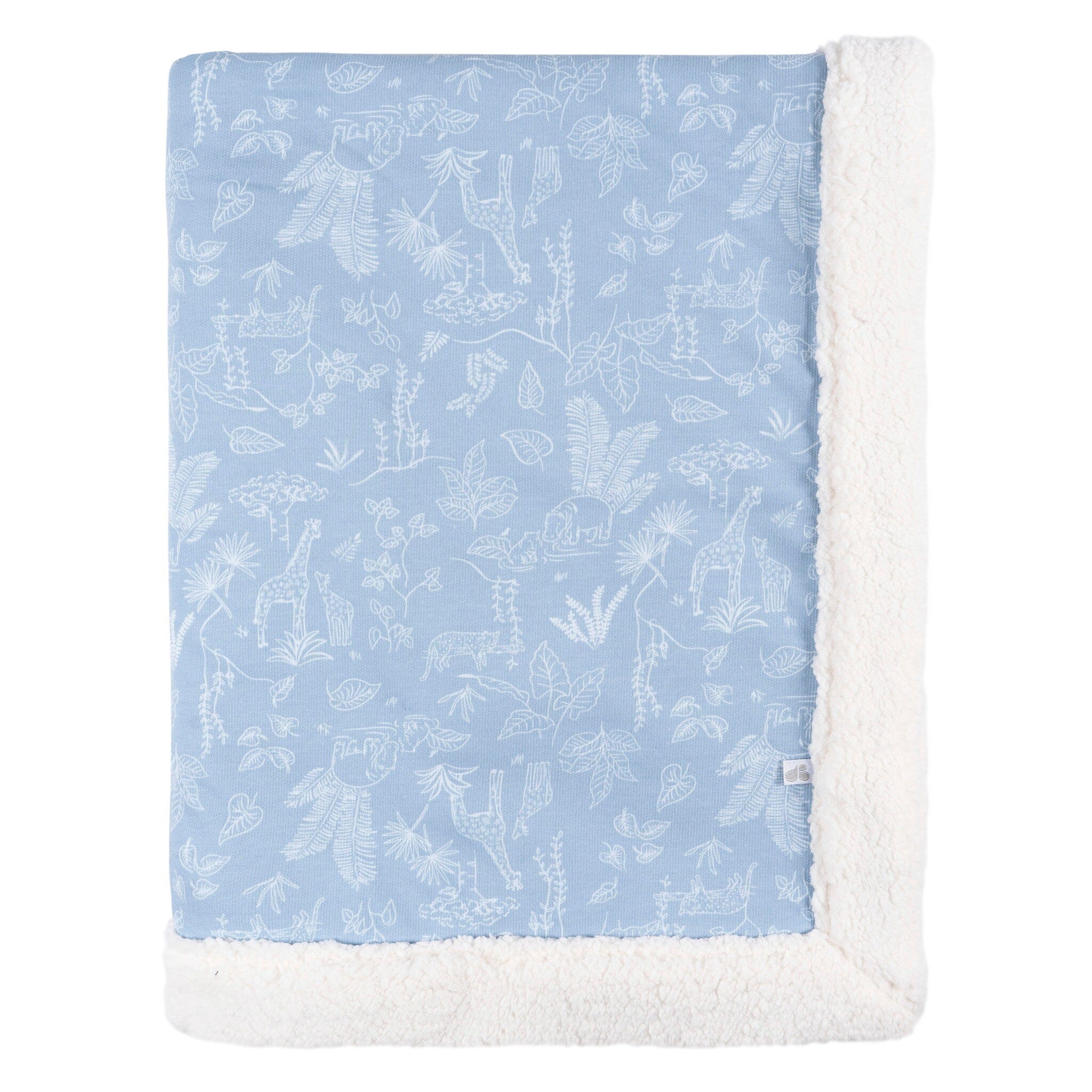 Baby Boys Blue Jungle Plush Blanket - Image 2