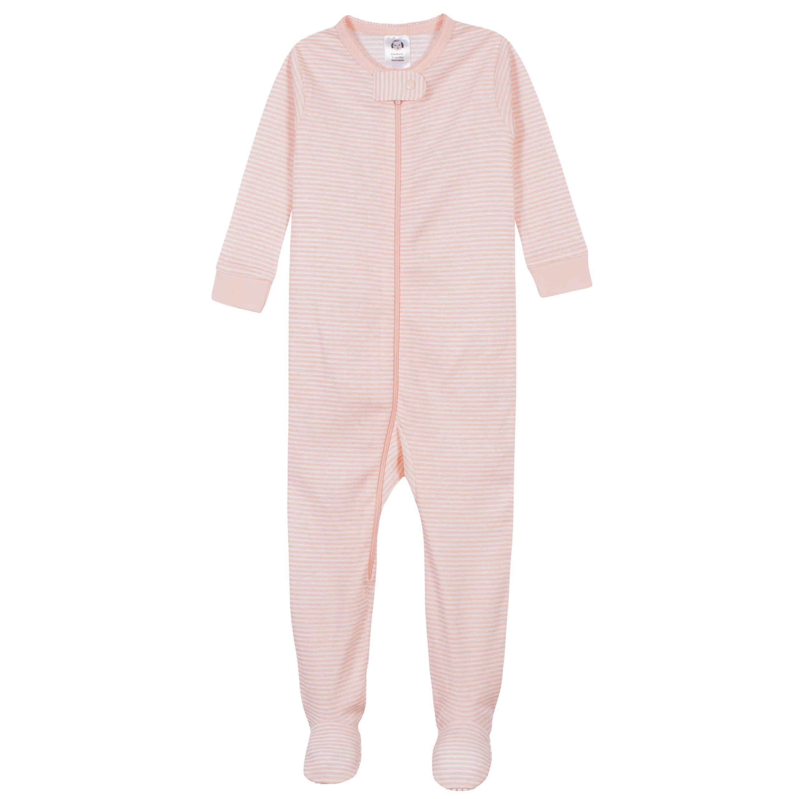 4-Pack Baby & Toddler Girls Llamas & Love Snug Fit Footed Cotton Pajamas - Image 3