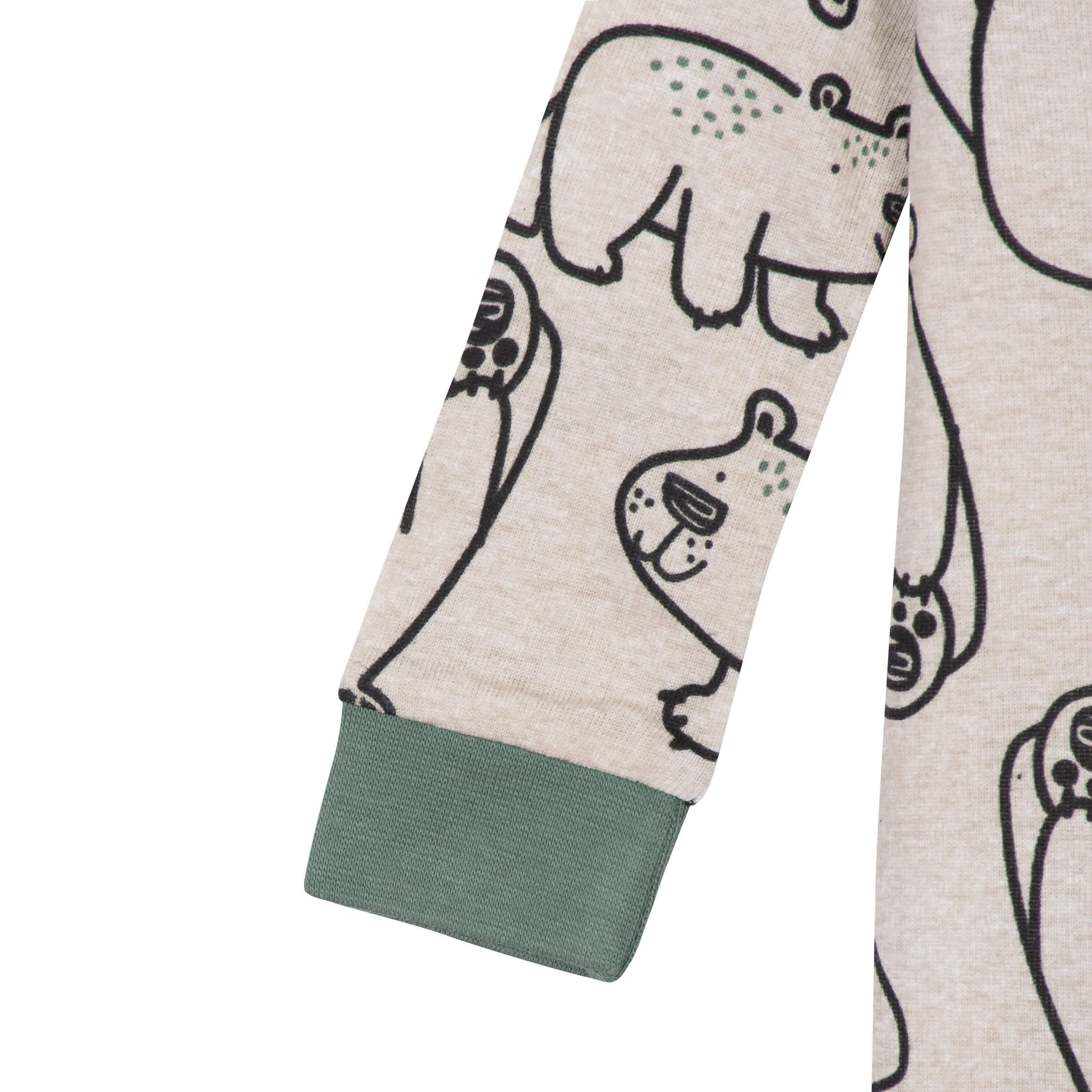 4-Pack Baby & Toddler Boys Bears & Construction Trucks Snug Fit Footed Cotton Pajamas - Image 9